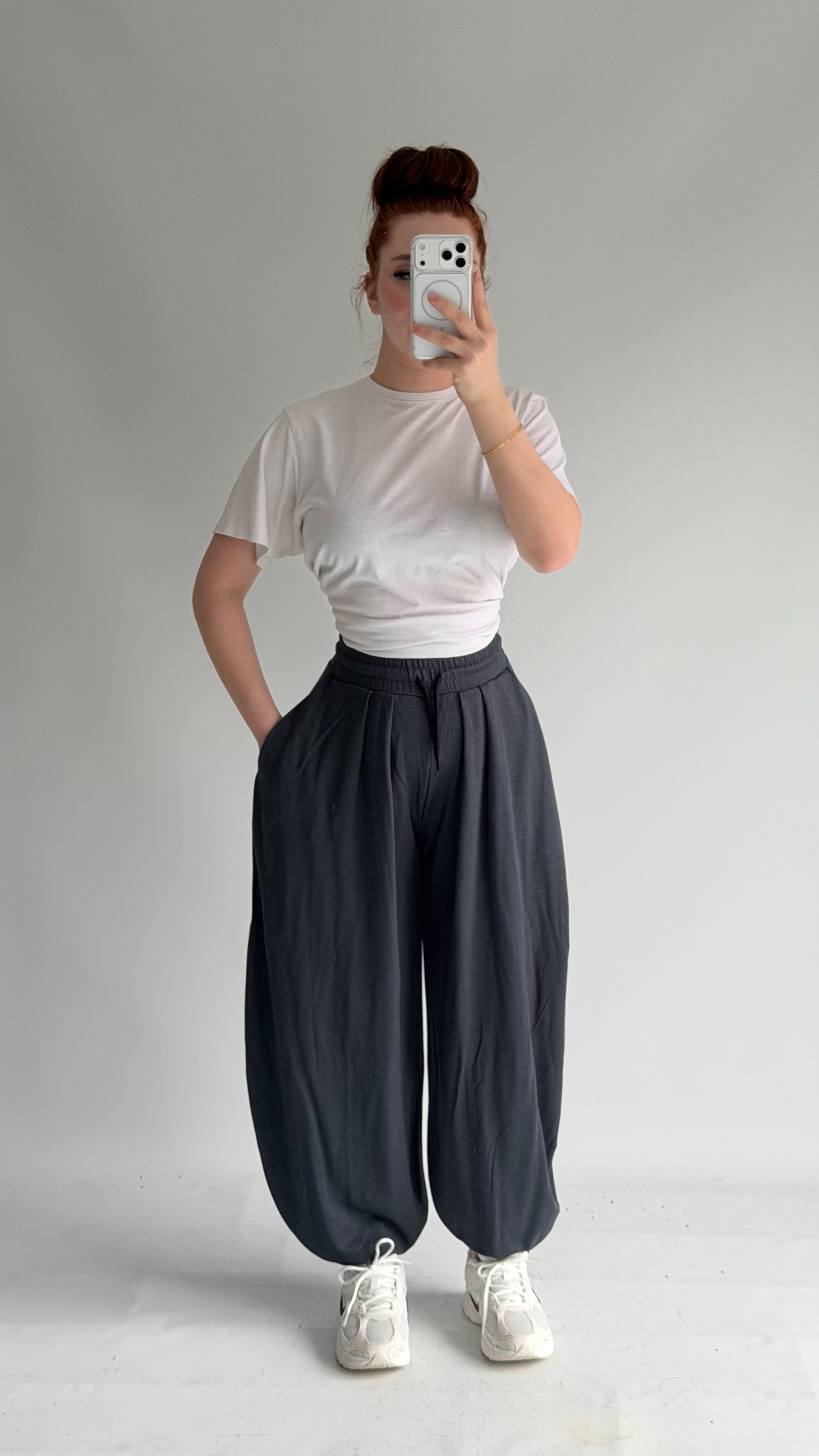 Şalvar Eşofman Oversize Gri