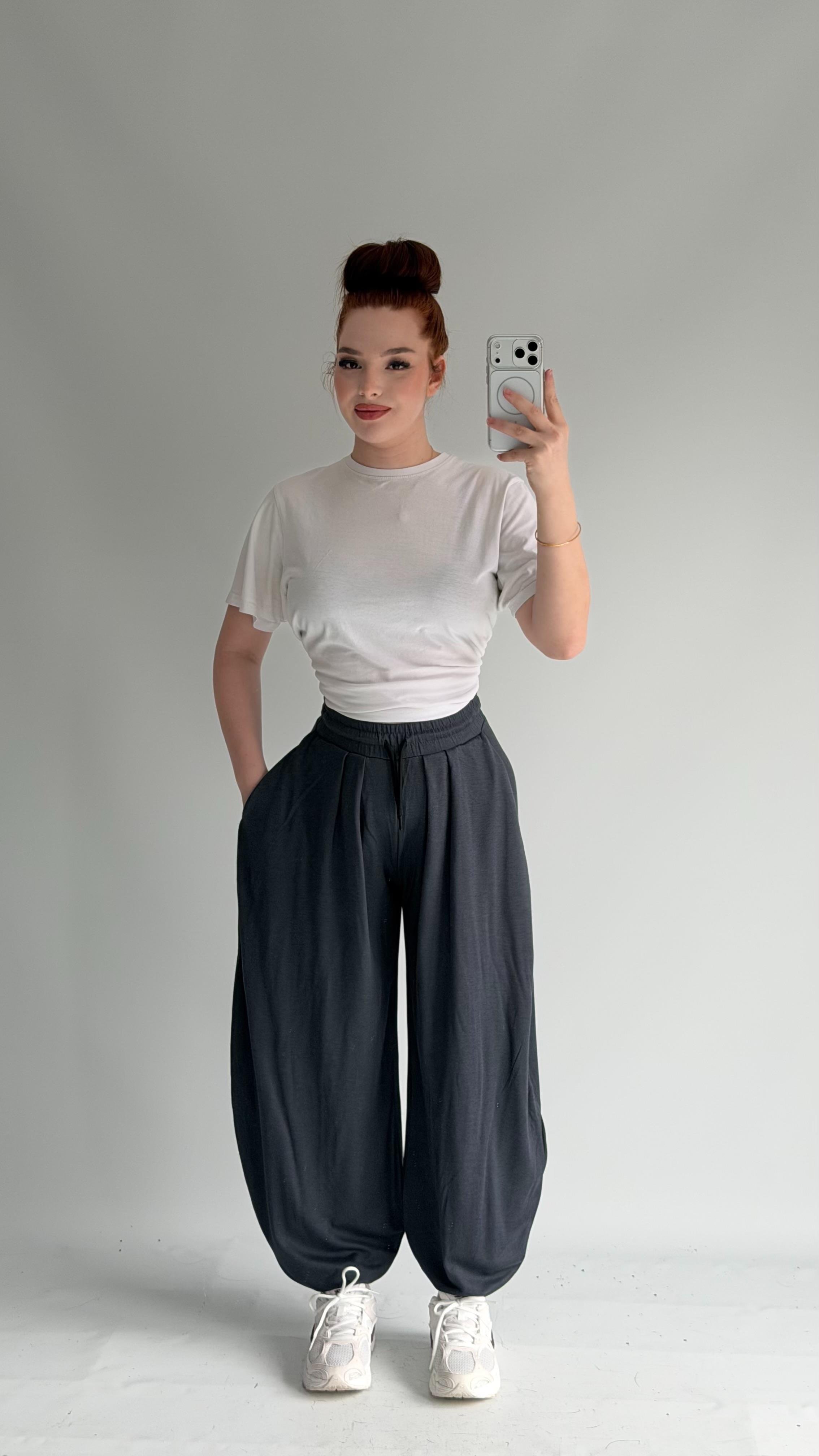 Şalvar Eşofman Oversize Gri