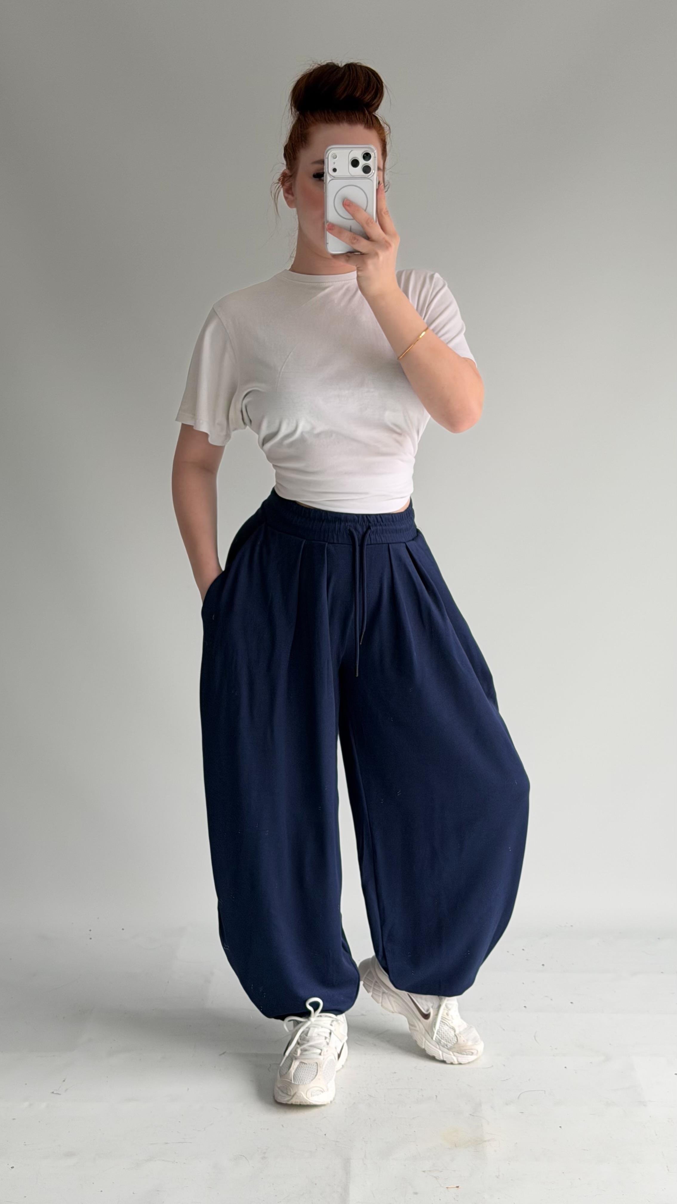Şalvar Eşofman Oversize Lacivert