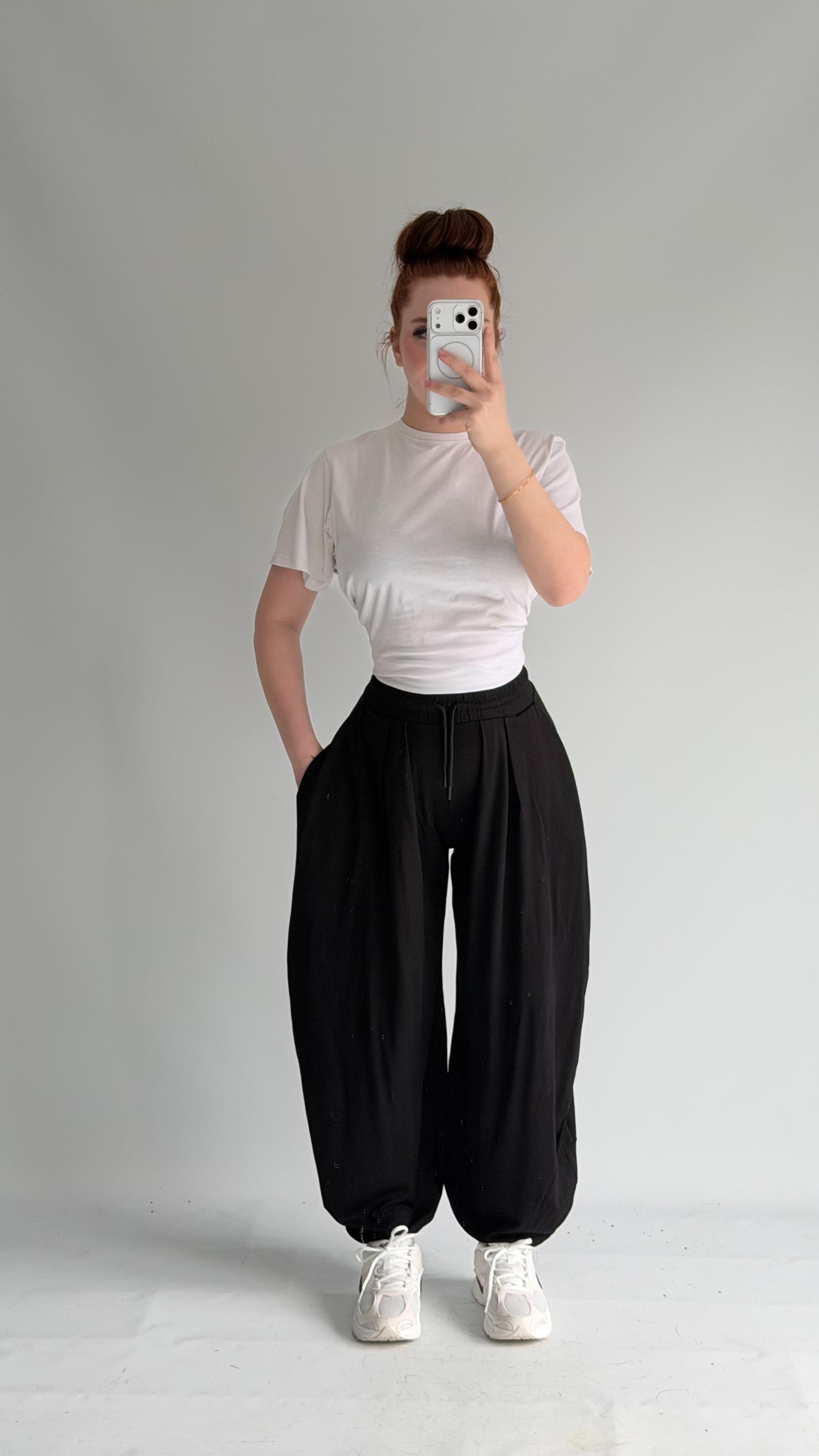 Şalvar Eşofman Oversize Siyah 