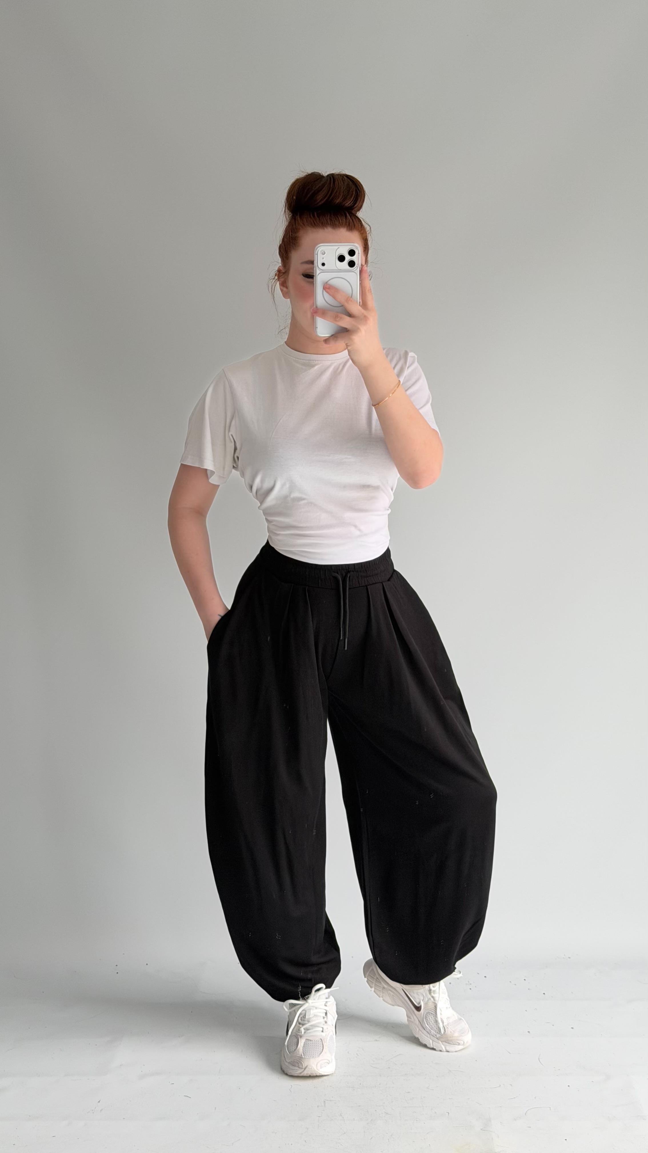 Şalvar Eşofman Oversize Siyah 