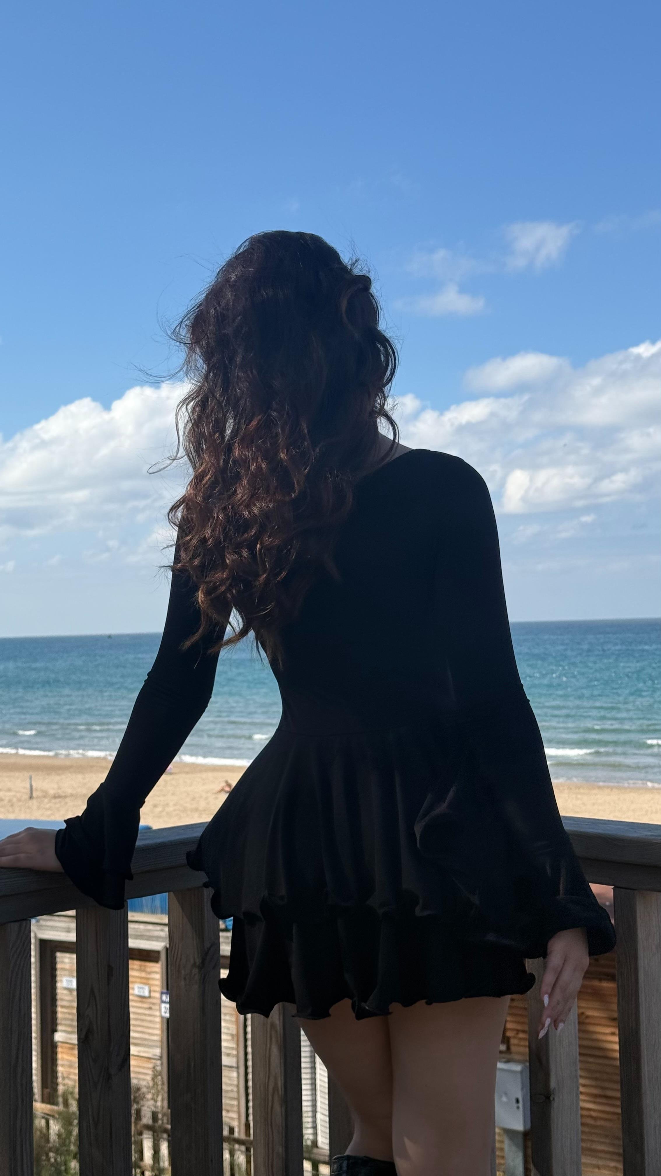 Scarlet Mini Sandy Şortlu Elbise Siyah