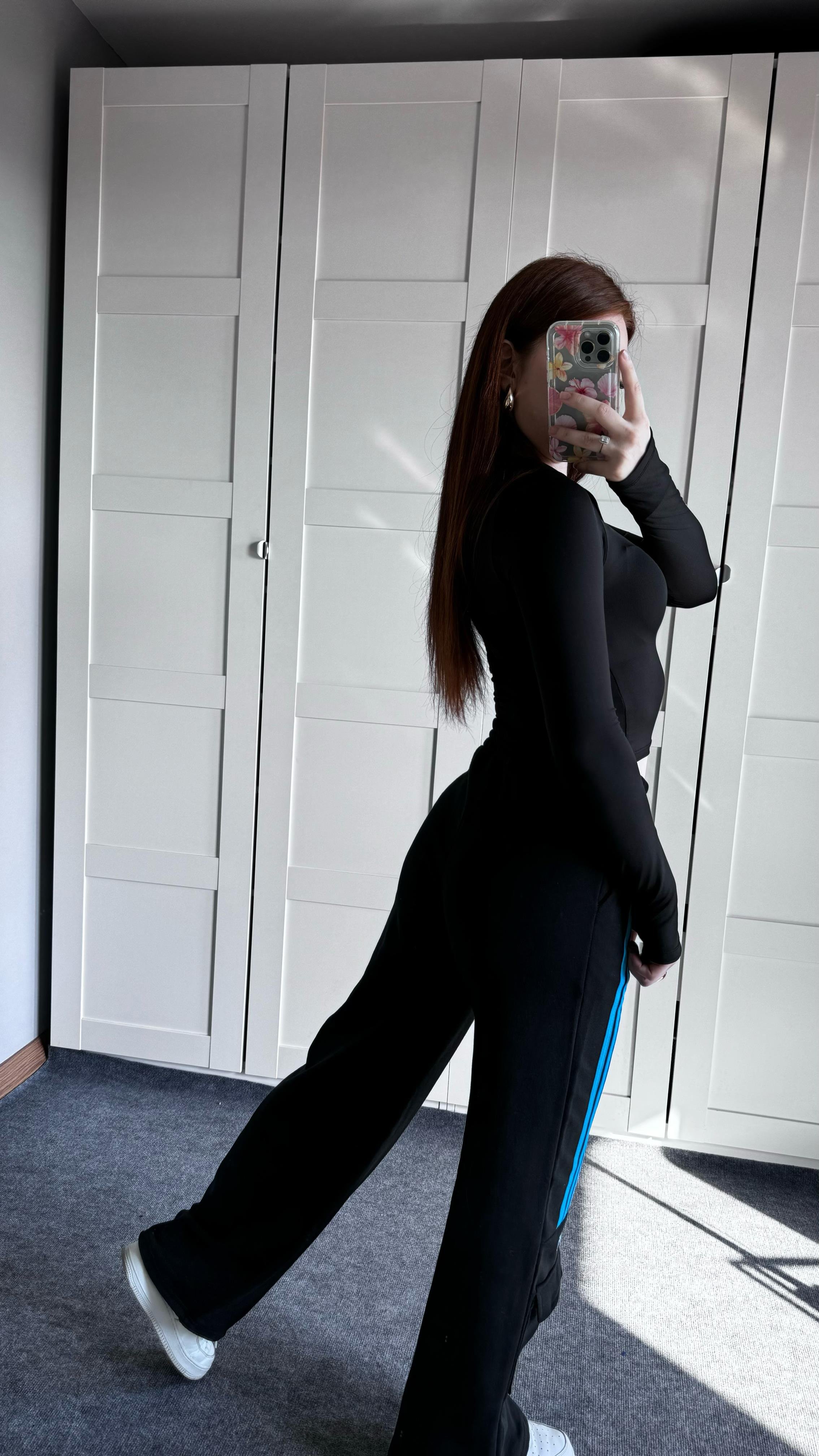 Şeritli Kargo Eşofman Mavi