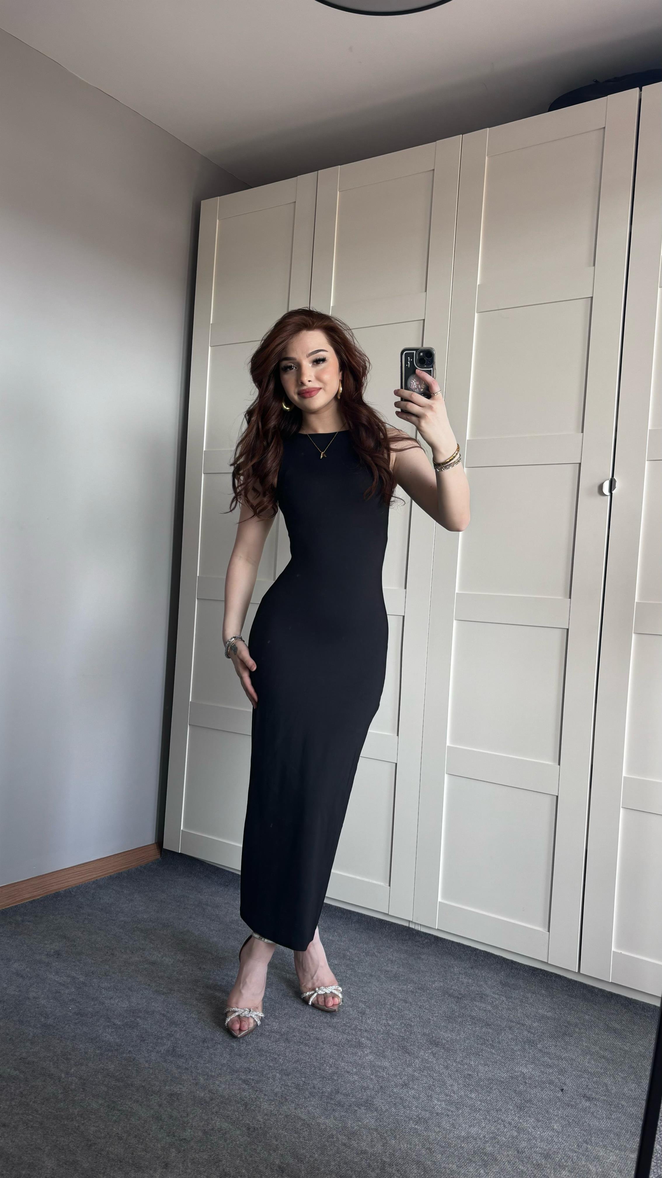 Sıfır Kol Maxi Elbise