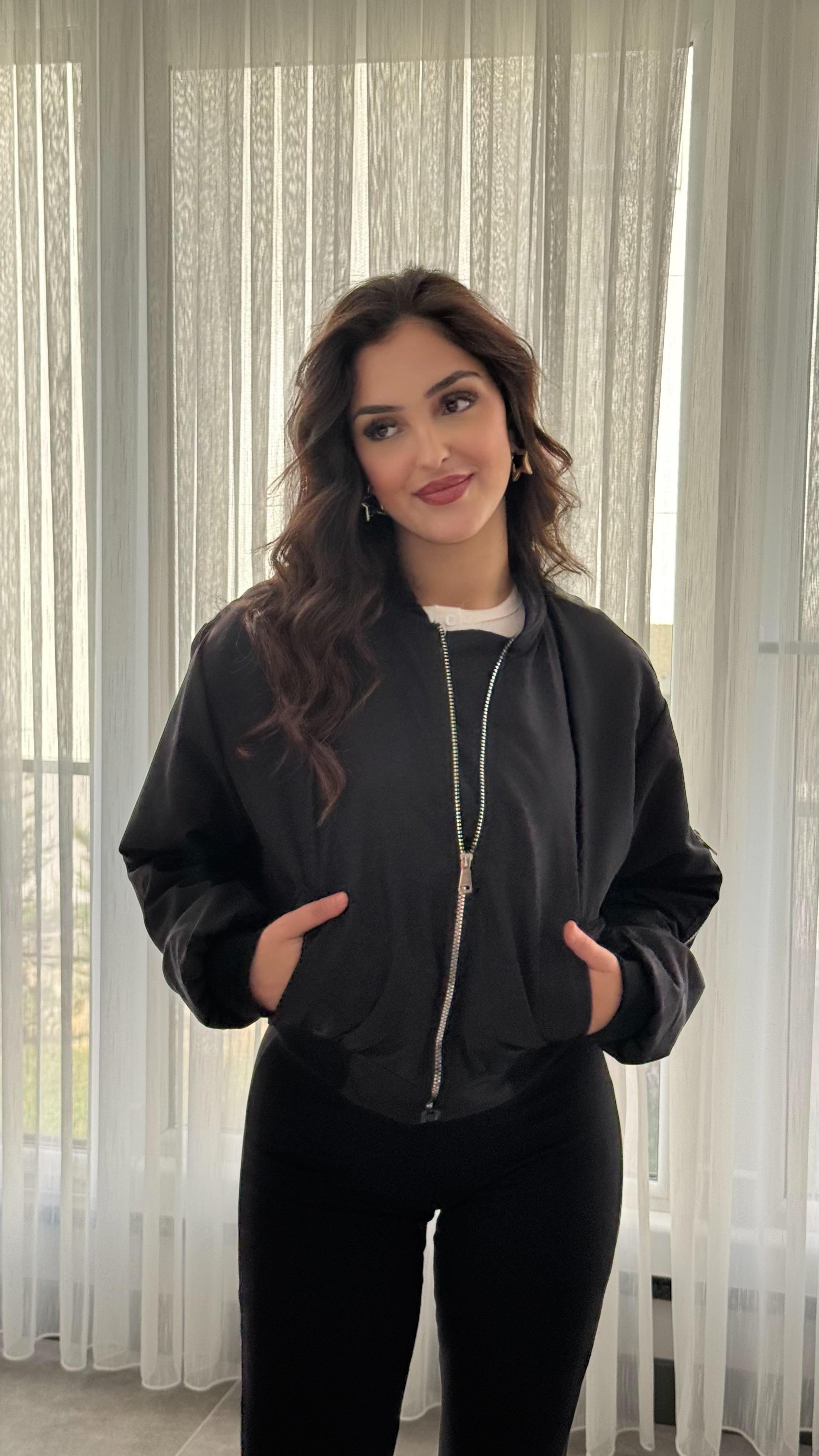 Şişme Bomber Ceket Siyah