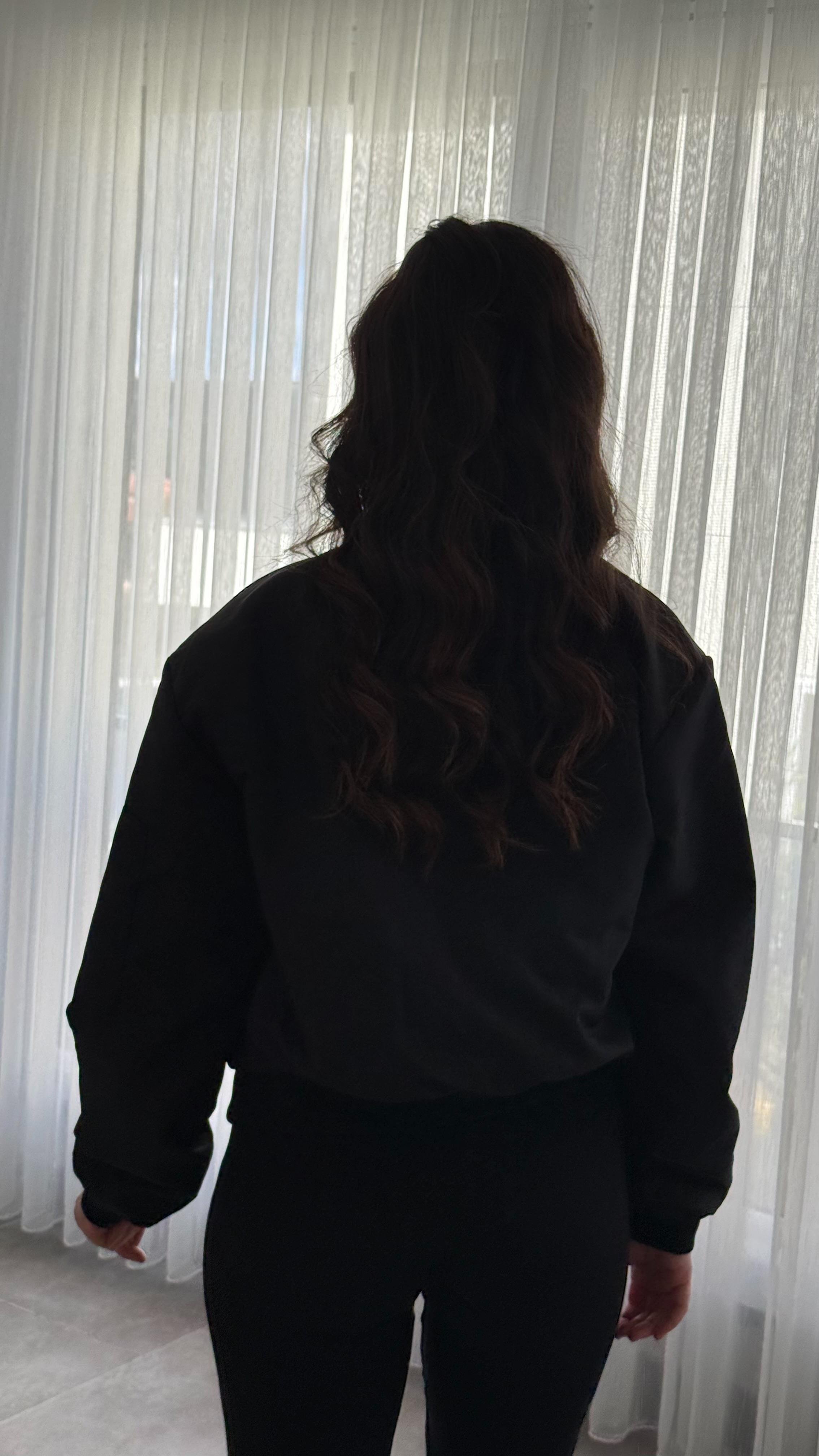 Şişme Bomber Ceket Siyah