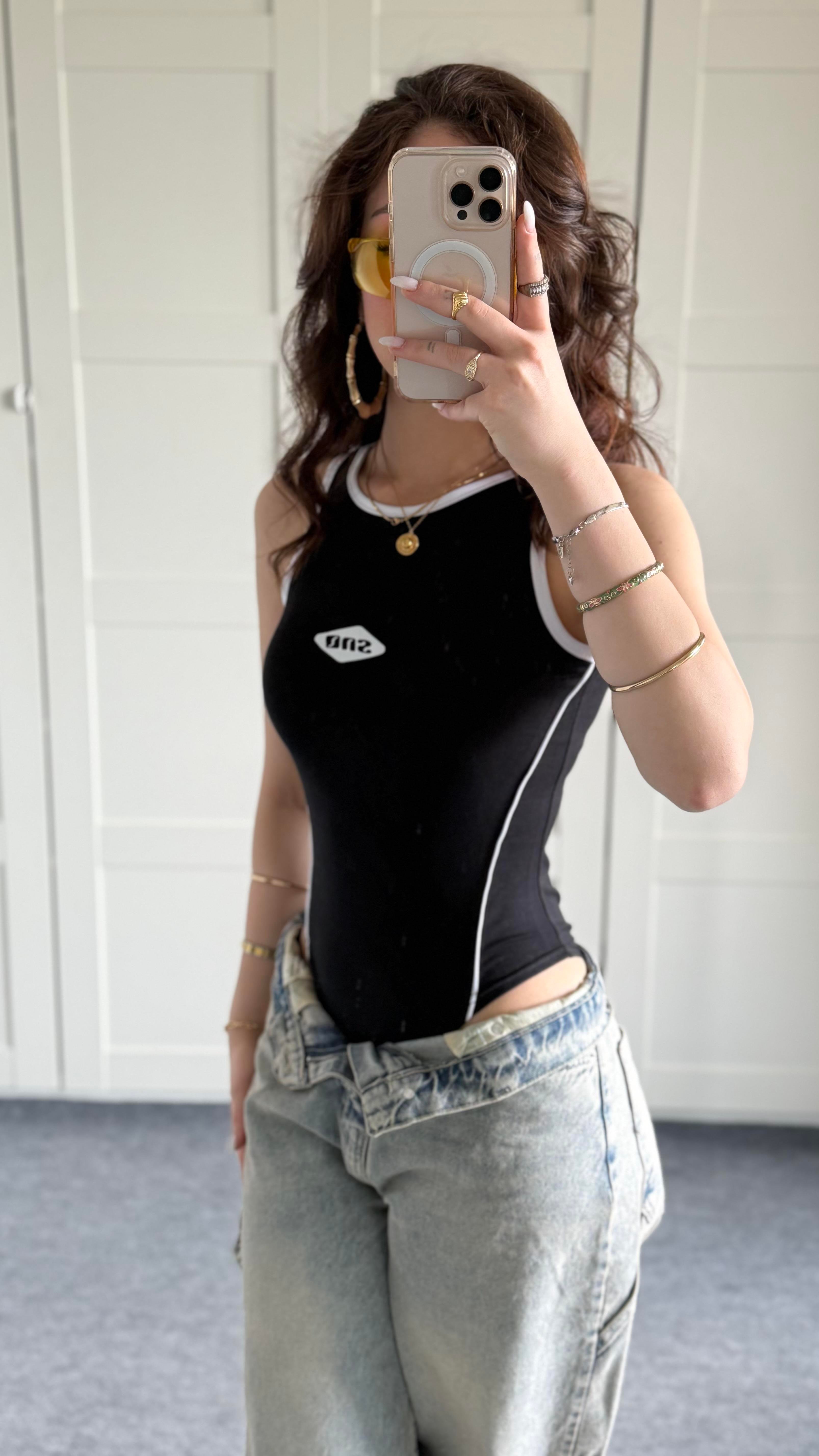 SNS Bodysuit Siyah
