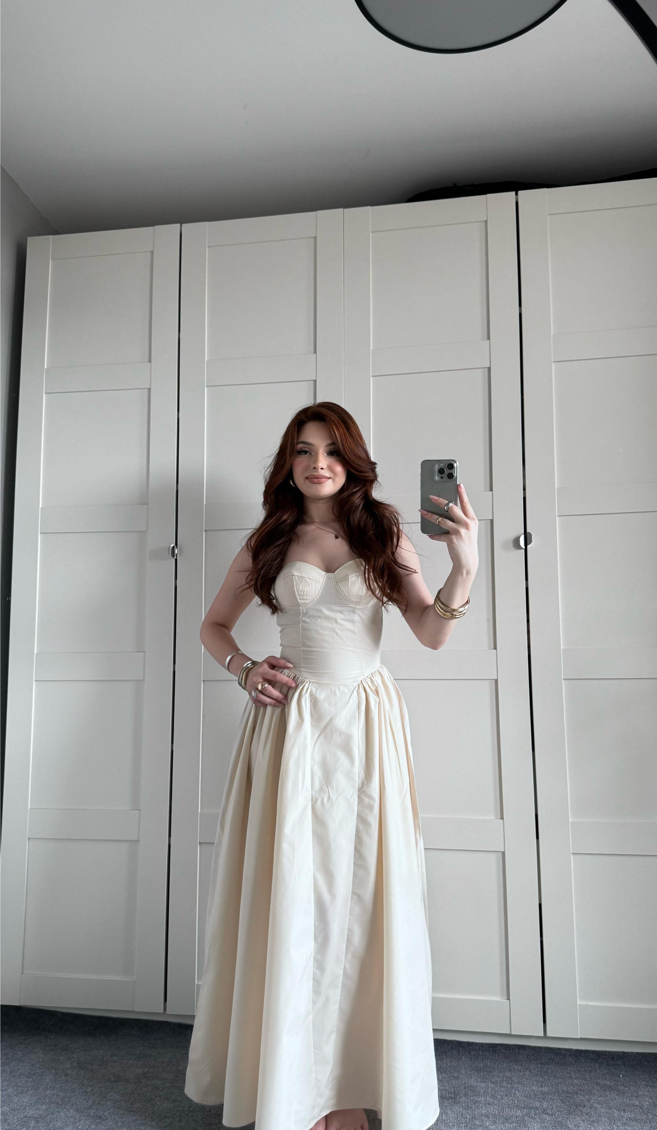 Sofia Ekru Elbise