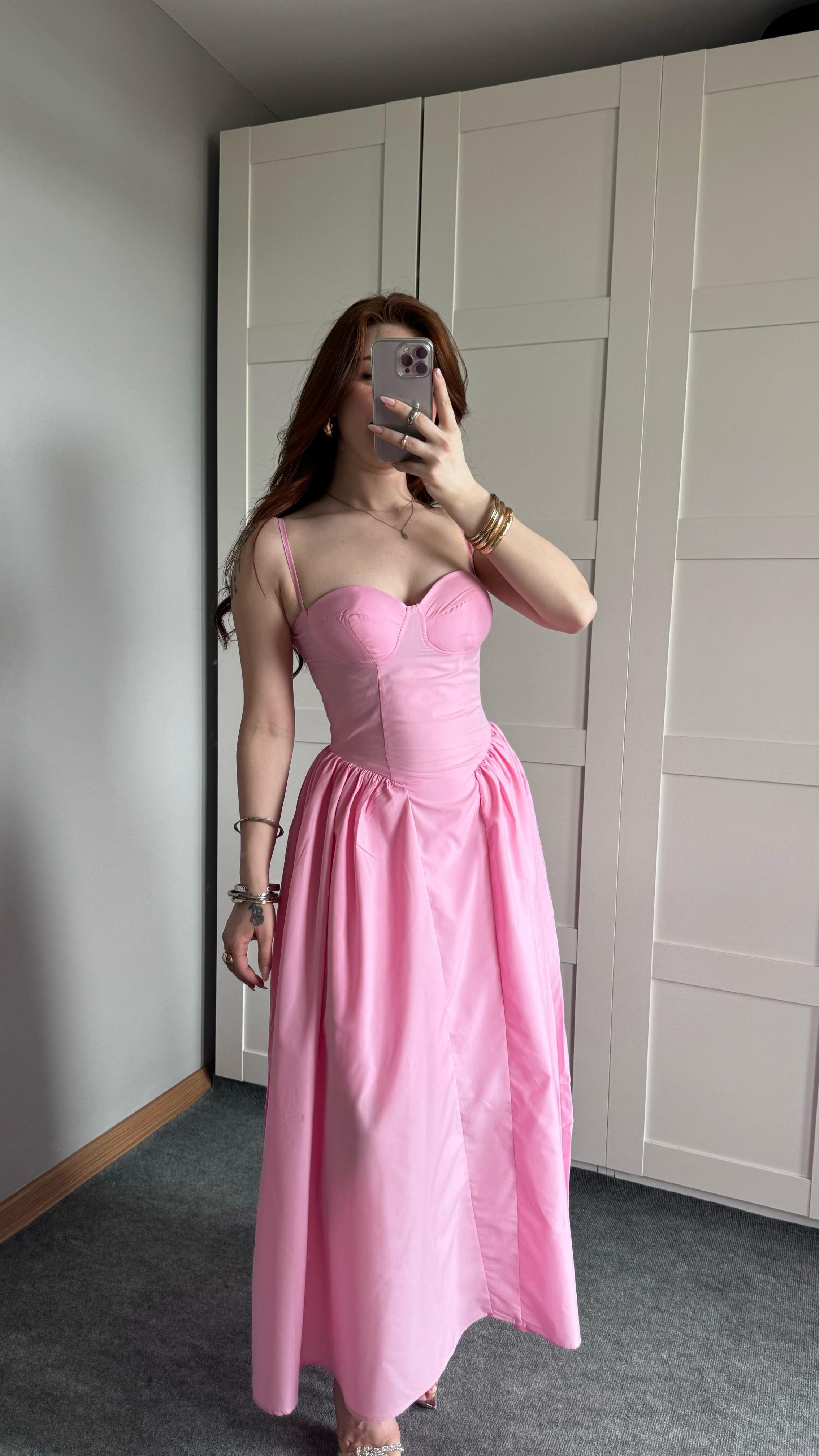 Sofia Pembe Elbise