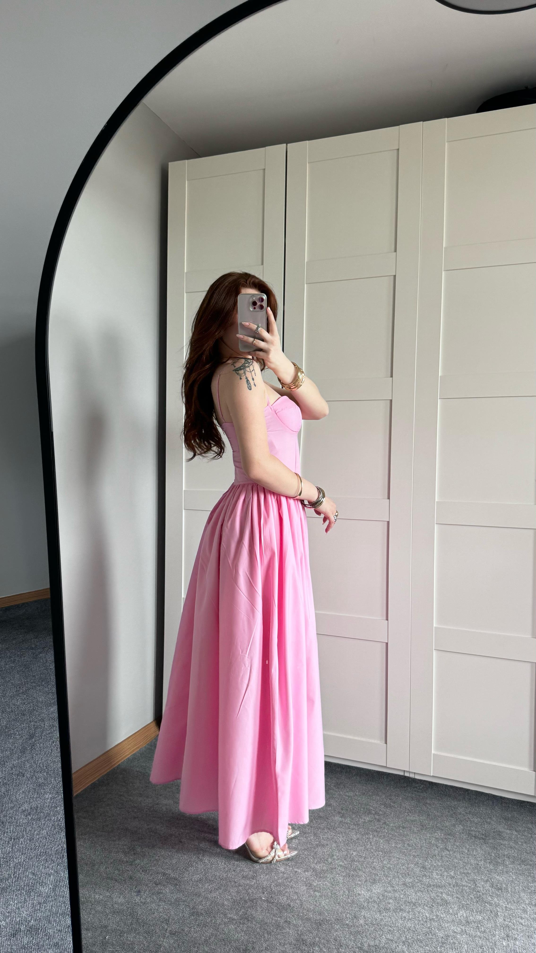 Sofia Pembe Elbise