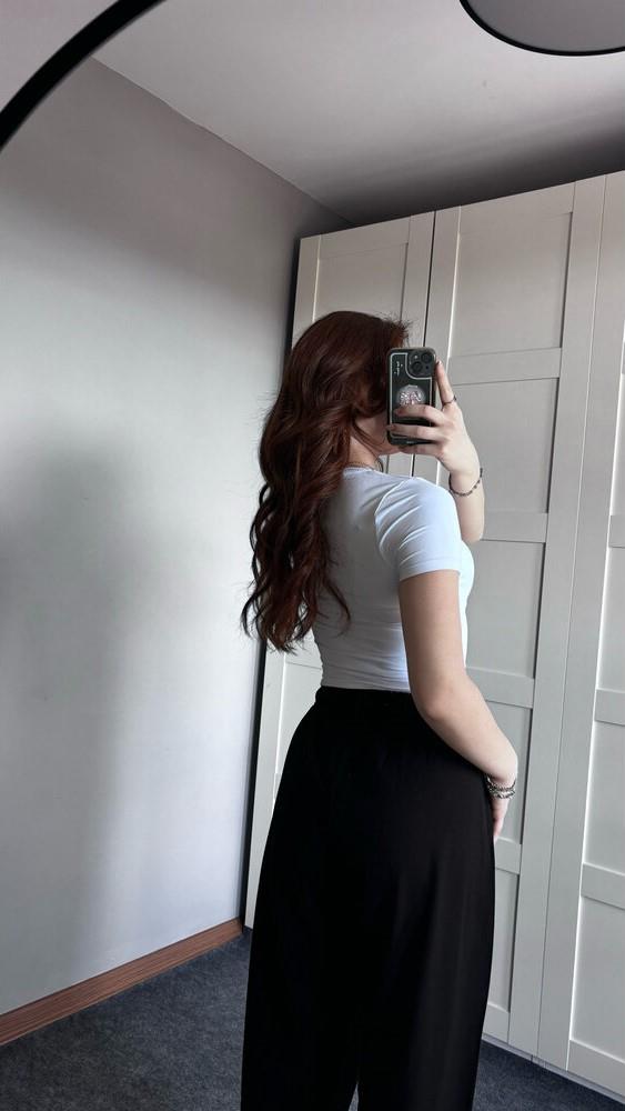 Soft touch beyaz tişört