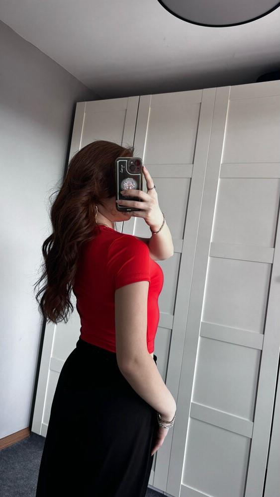 Soft touch kırmızı tişört