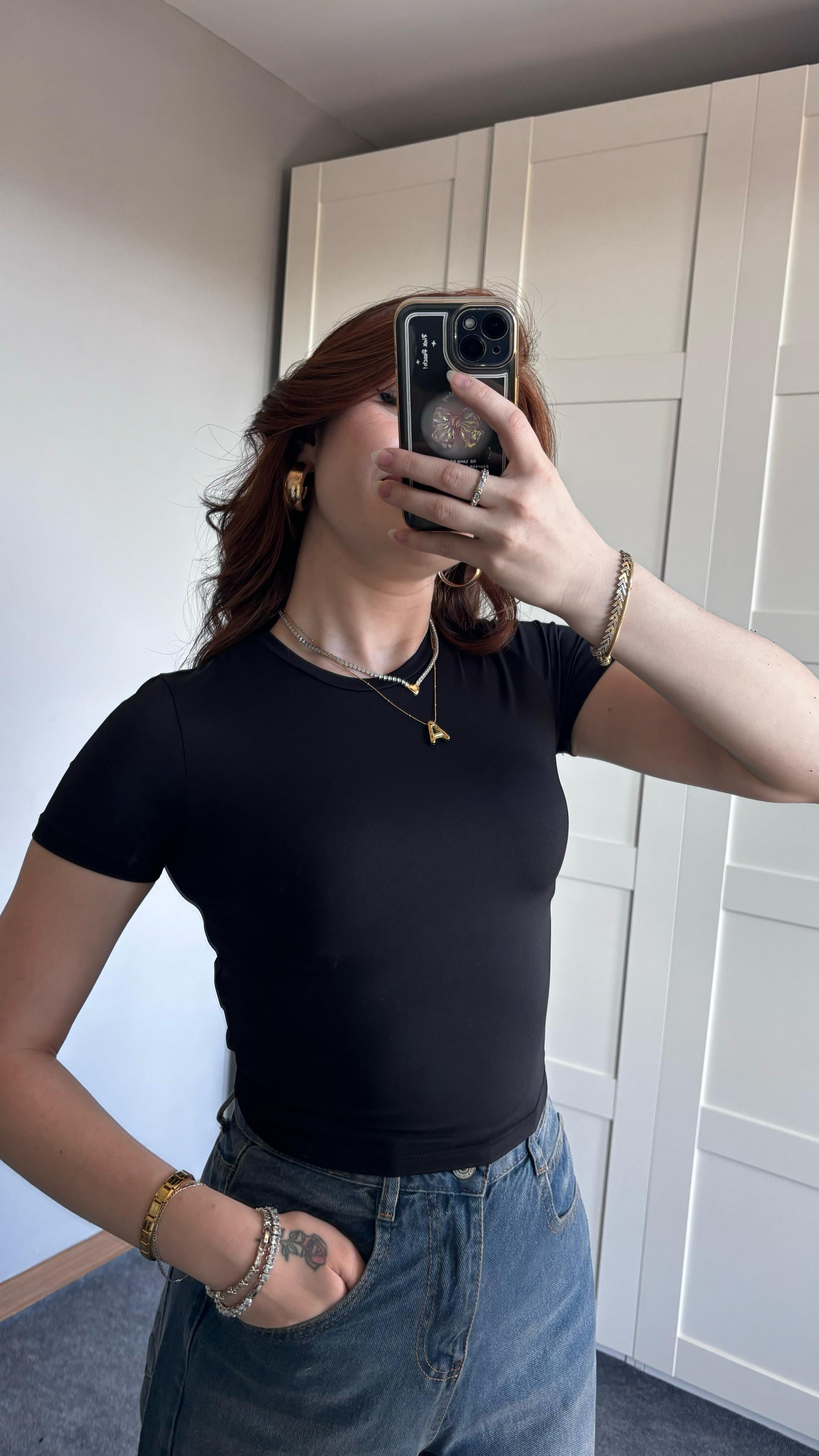 Soft Touch Siyah Tişört