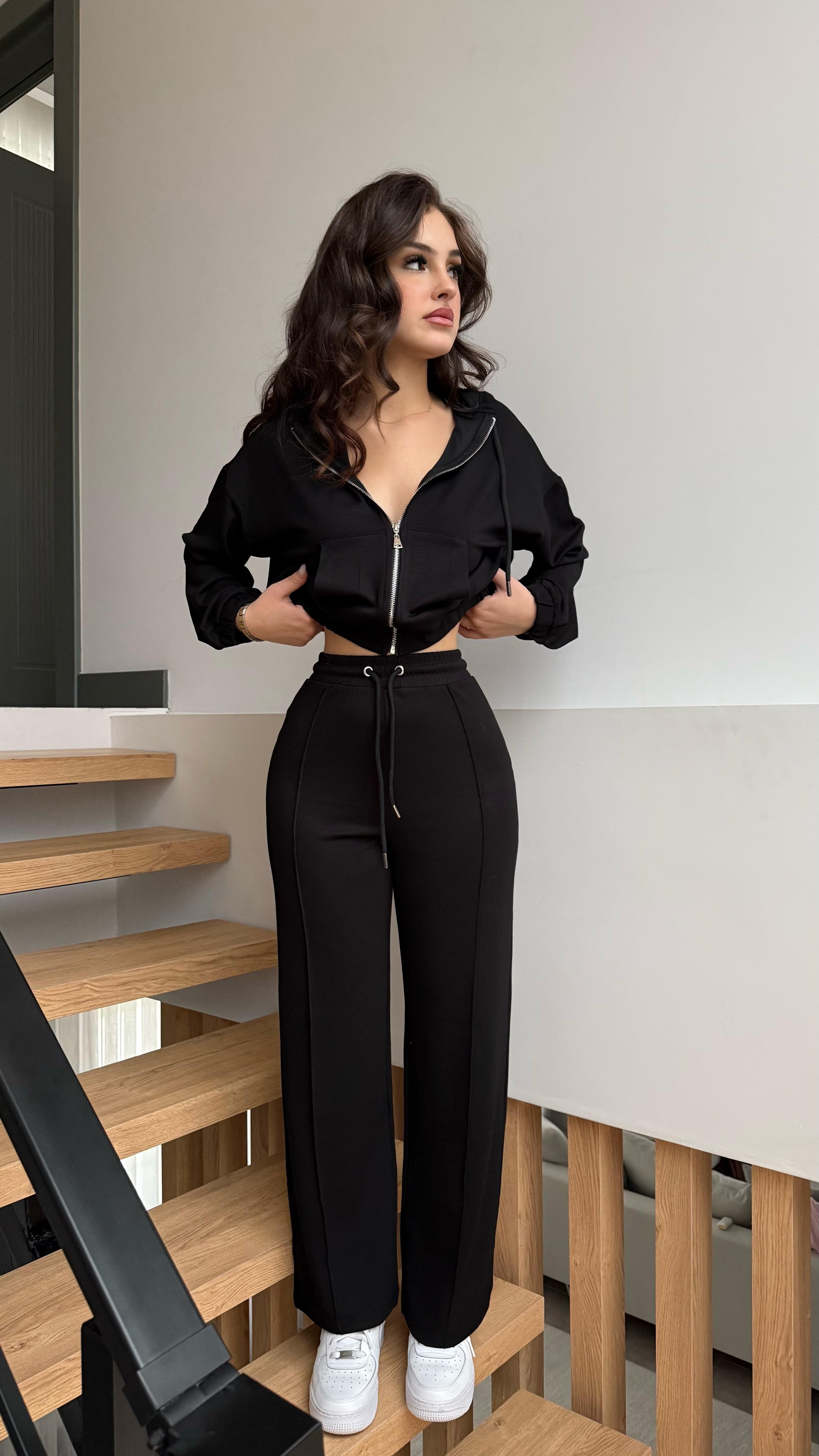 Sophie Modal Eşofman Takım Siyah