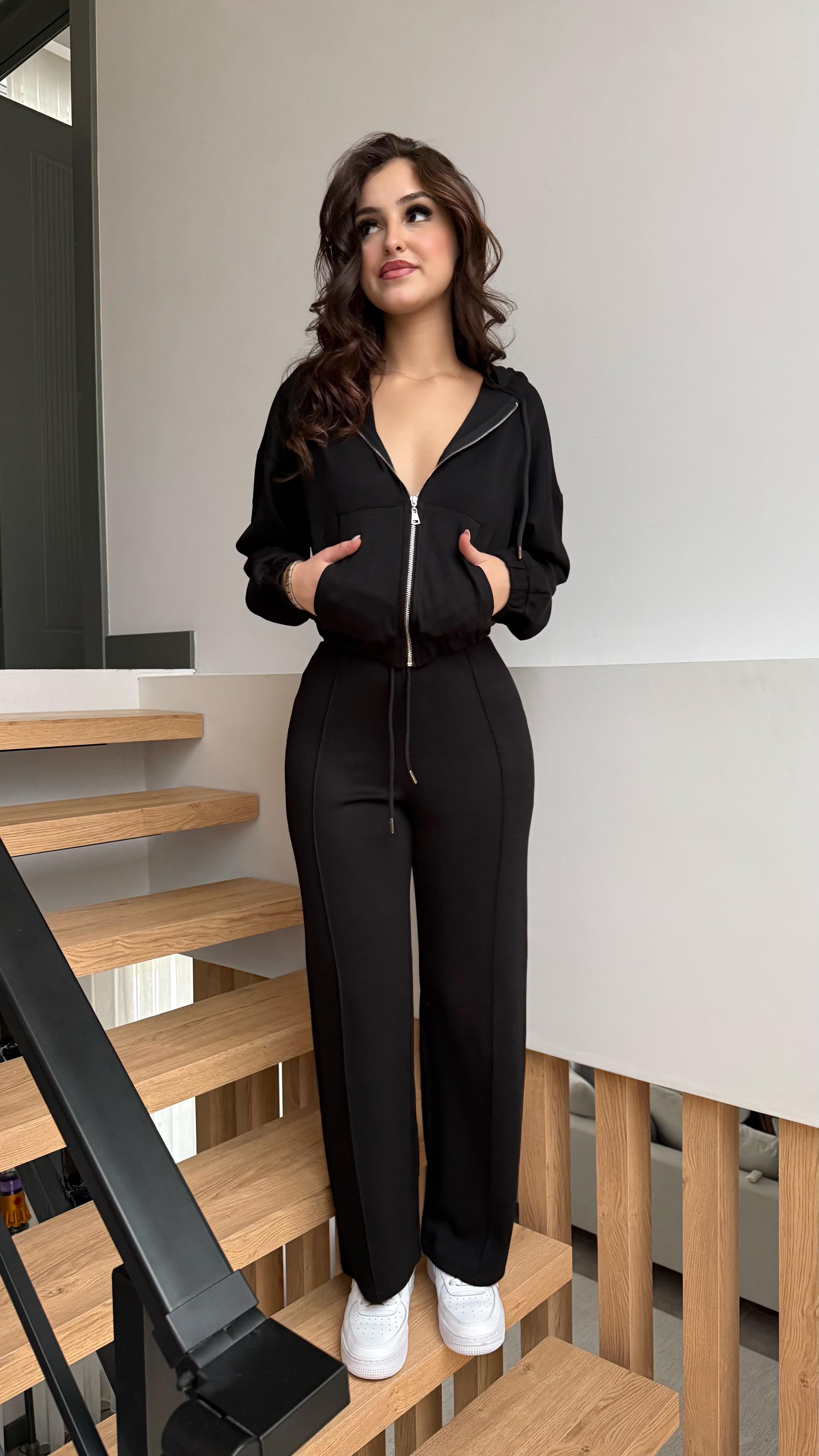 Sophie Modal Eşofman Takım Siyah