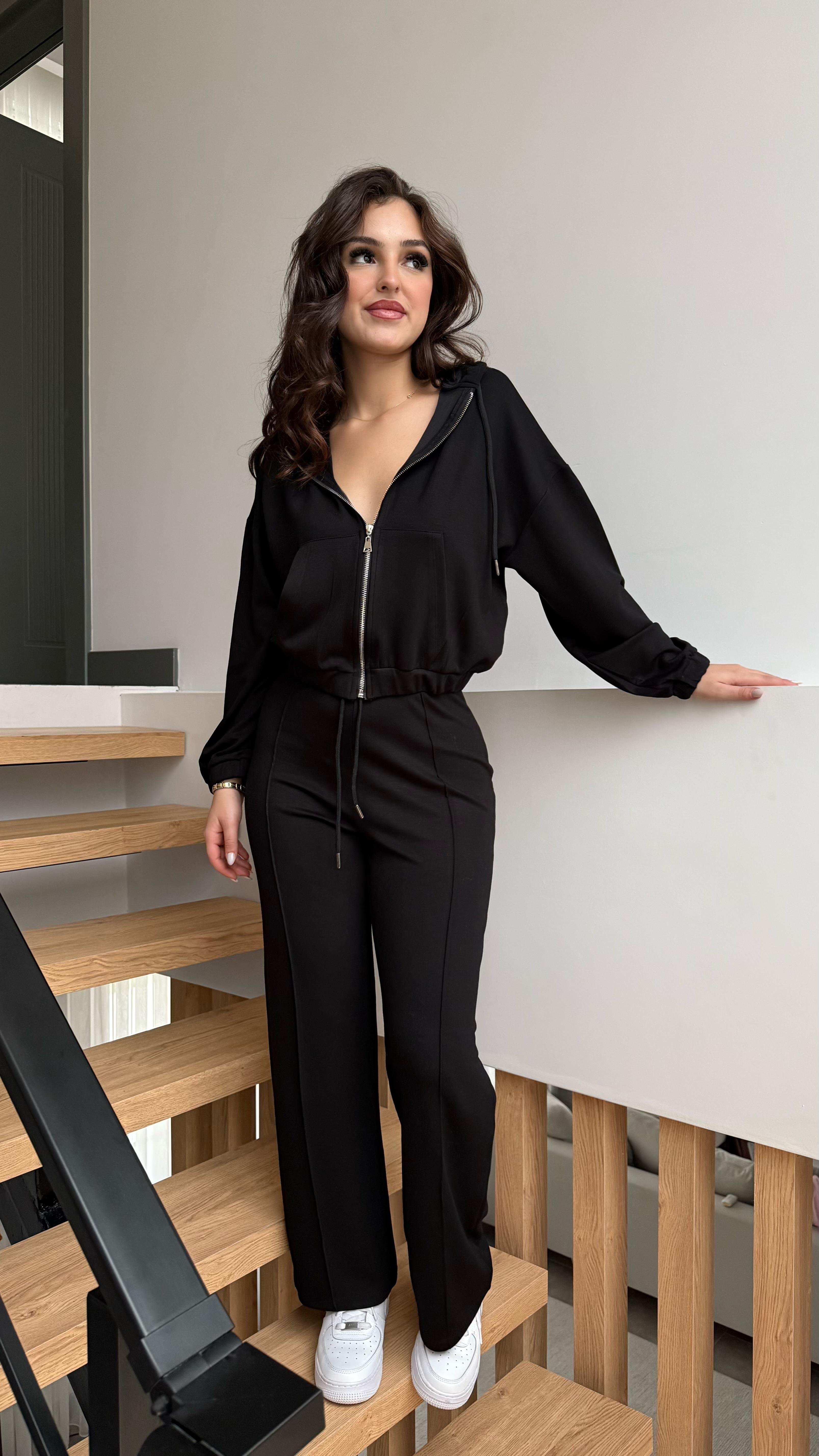 Sophie Modal Eşofman Takım Siyah