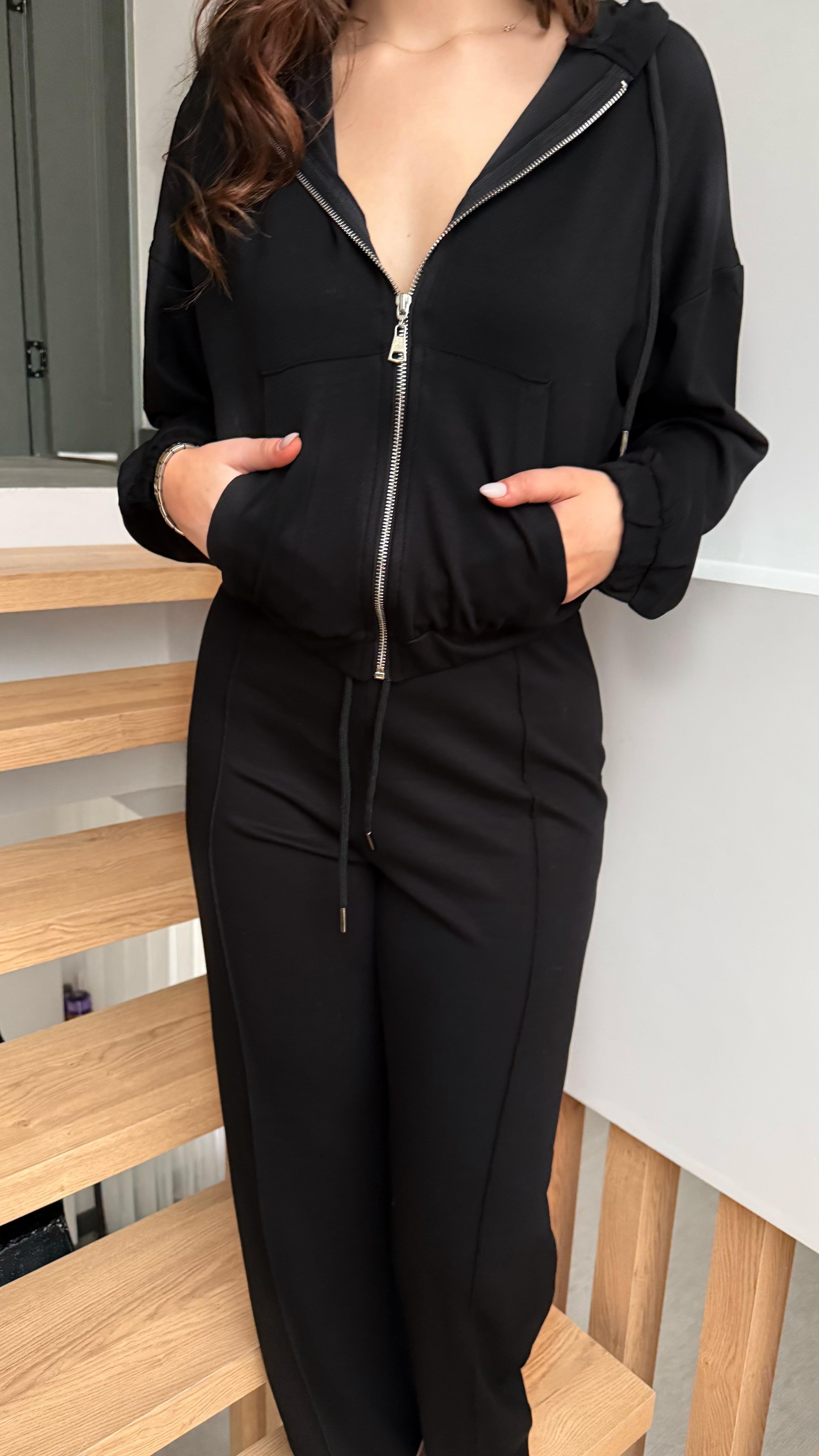 Sophie Modal Eşofman Takım Siyah