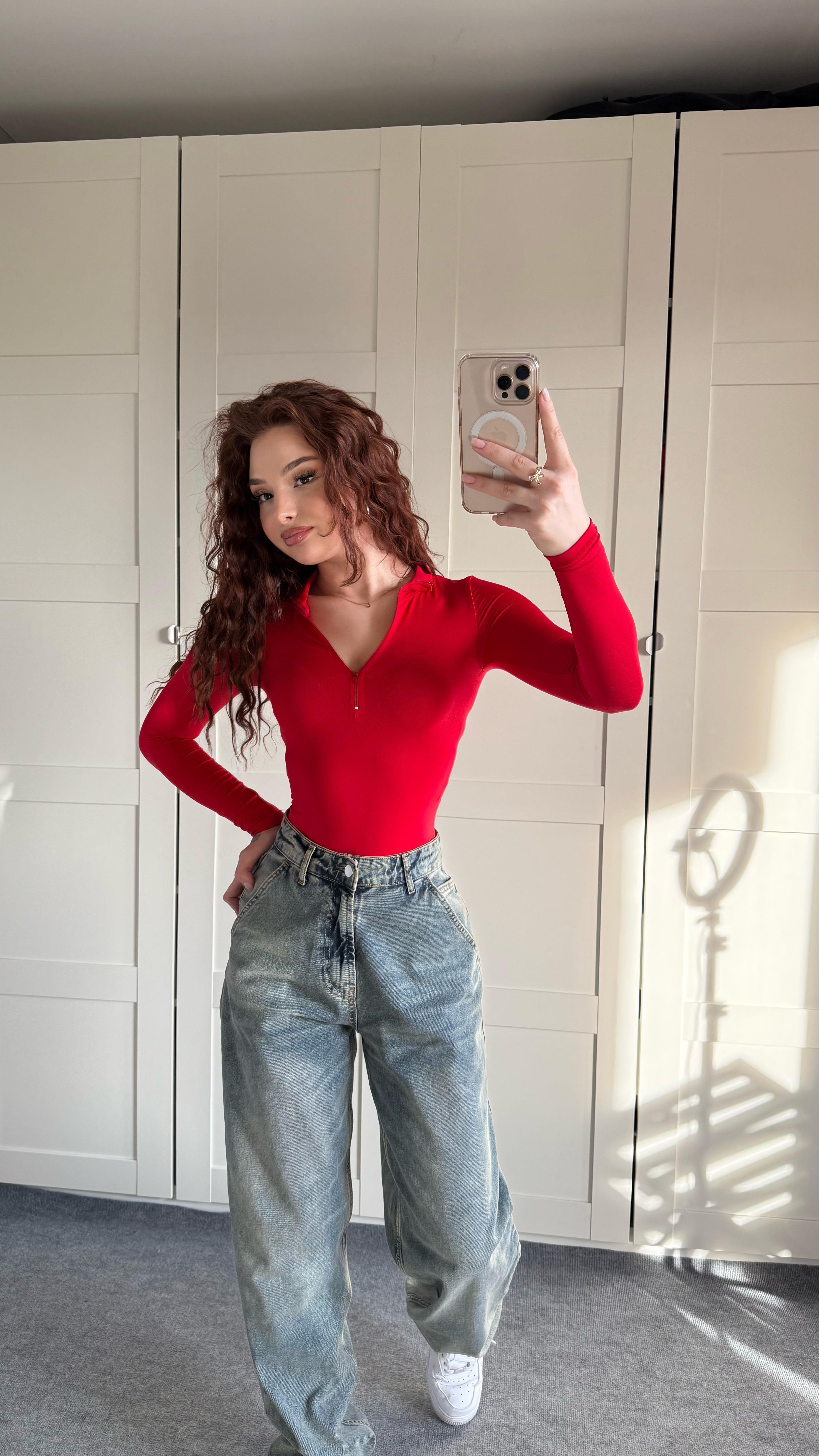 Sport Bodysuit Kırmızı