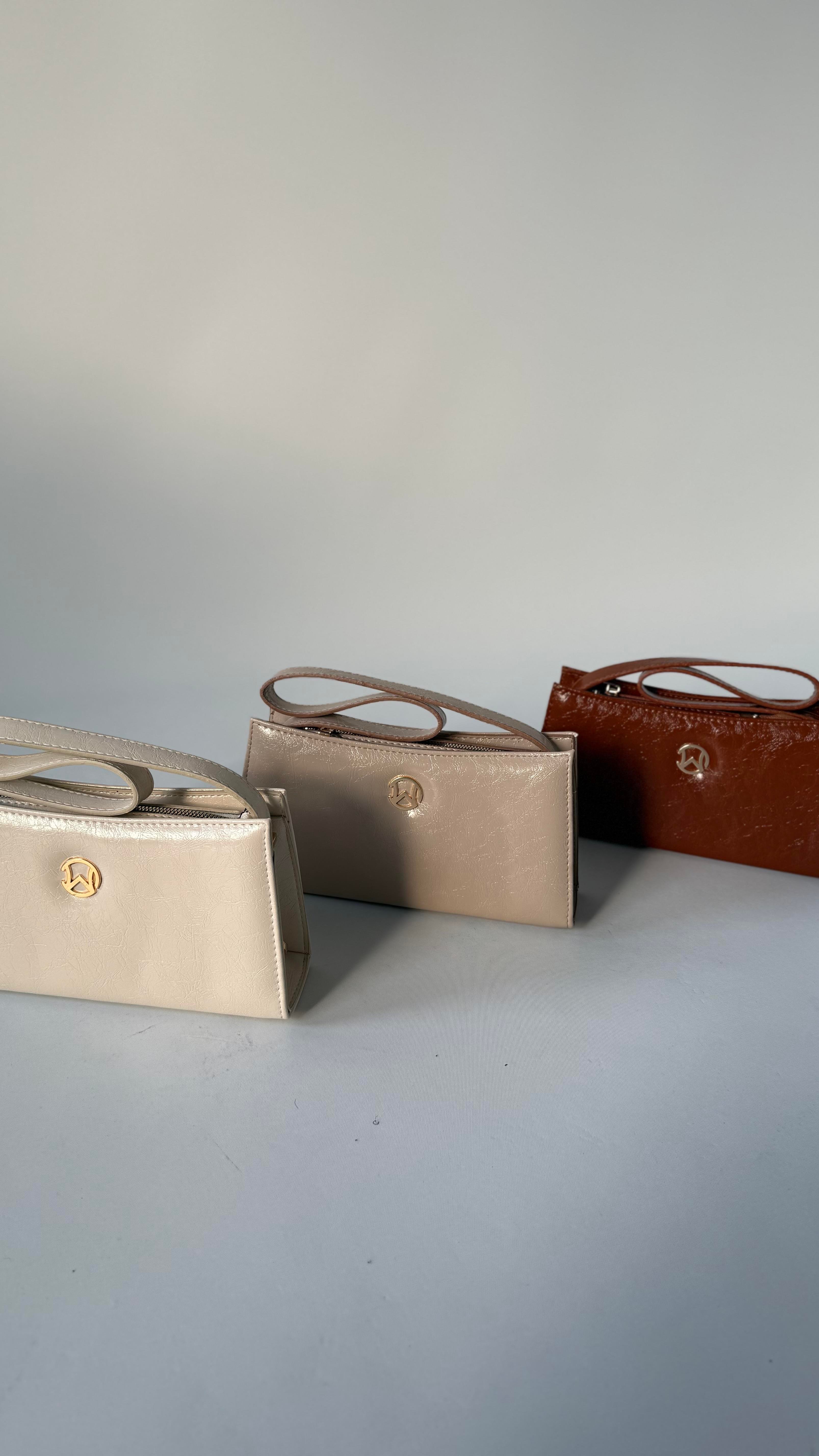 Stay Evil Deri Çanta Ekru