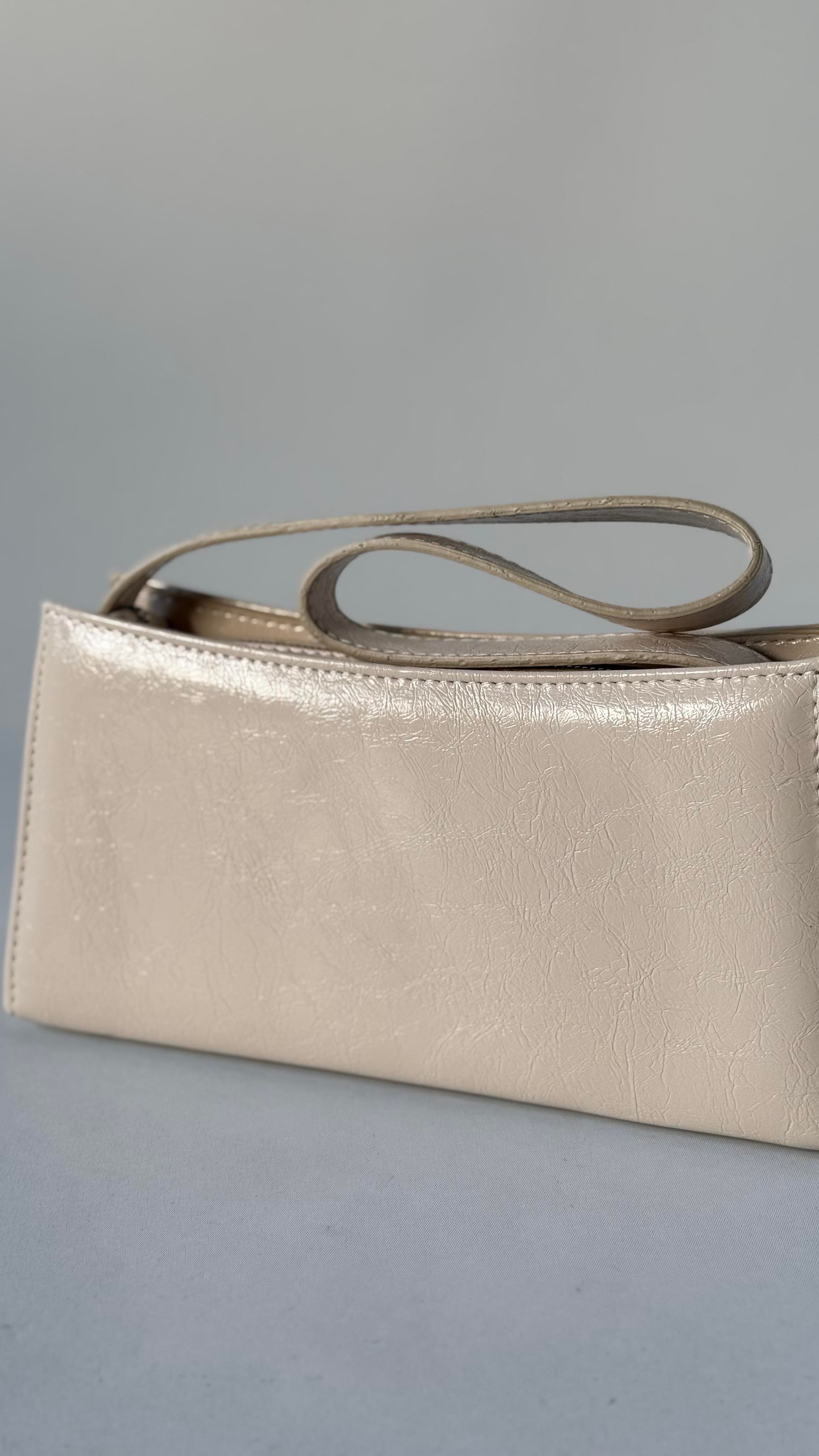 Stay Evil Deri Çanta Ekru