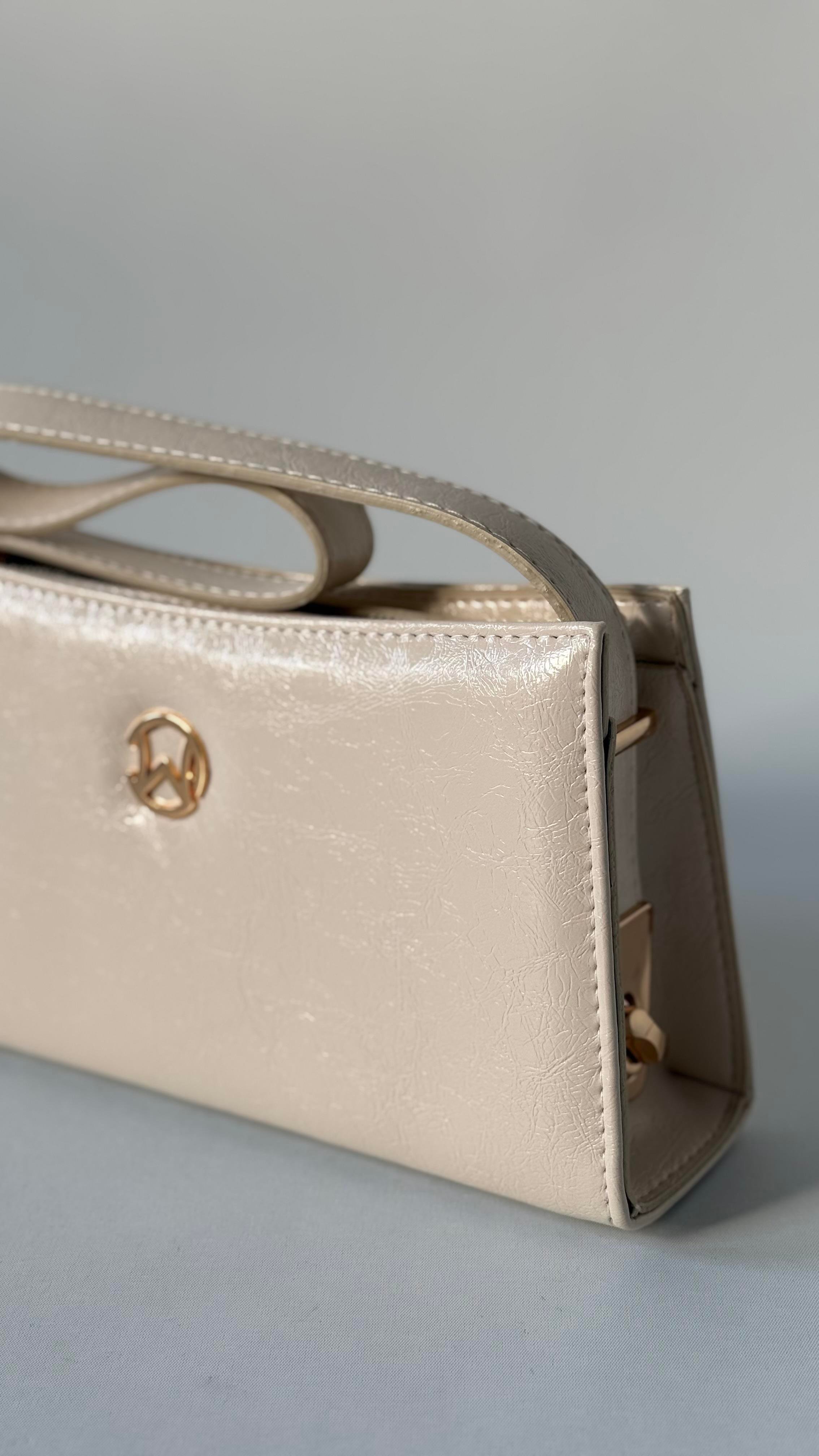 Stay Evil Deri Çanta Ekru