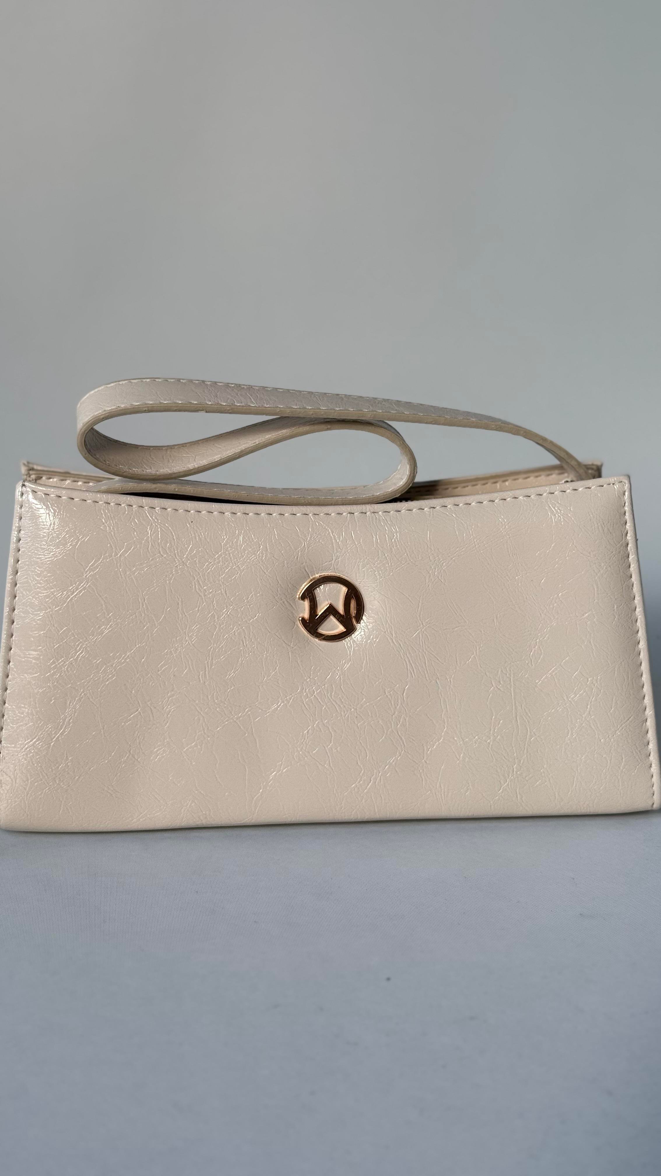 Stay Evil Deri Çanta Ekru