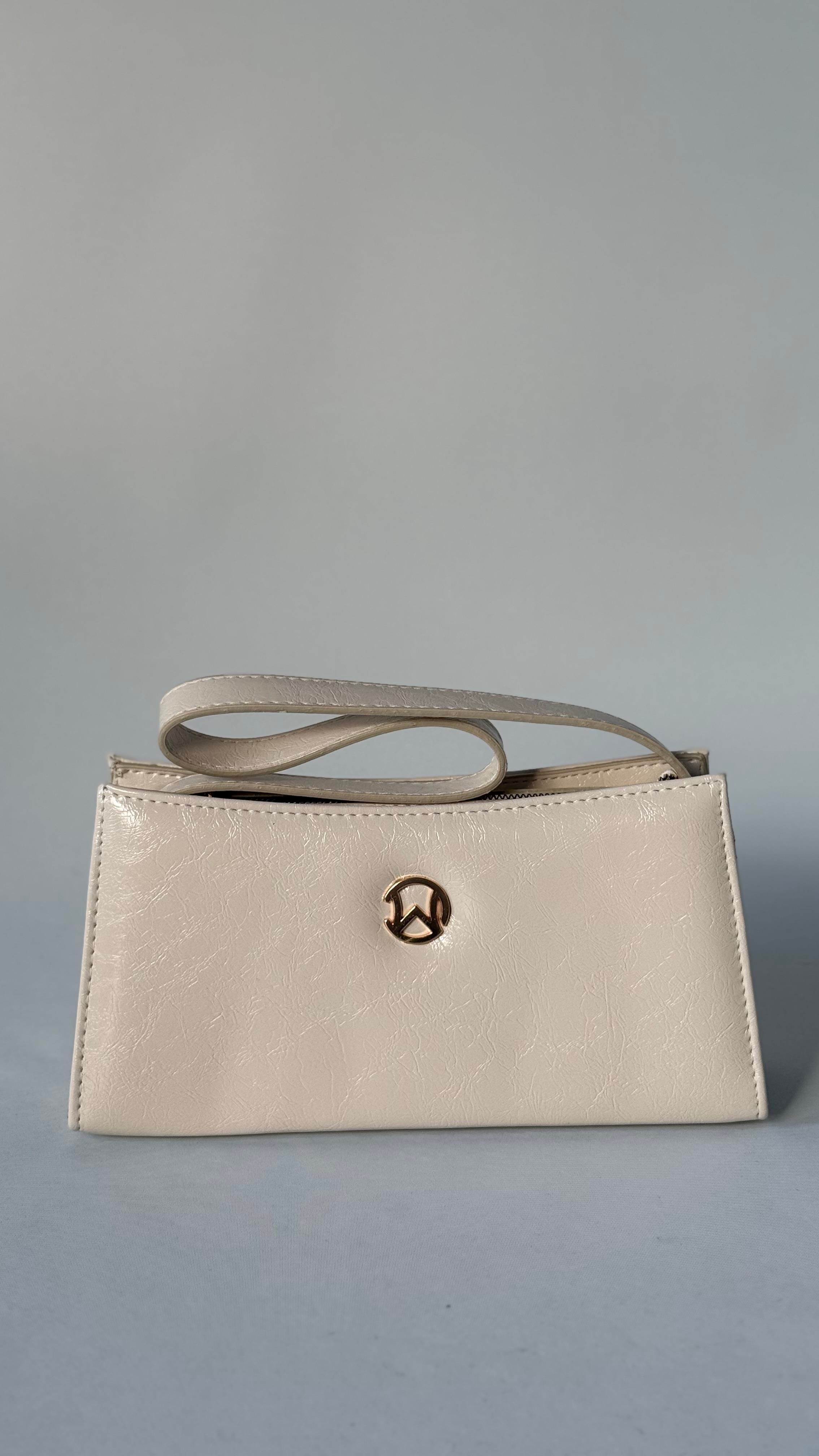 Stay Evil Deri Çanta Ekru