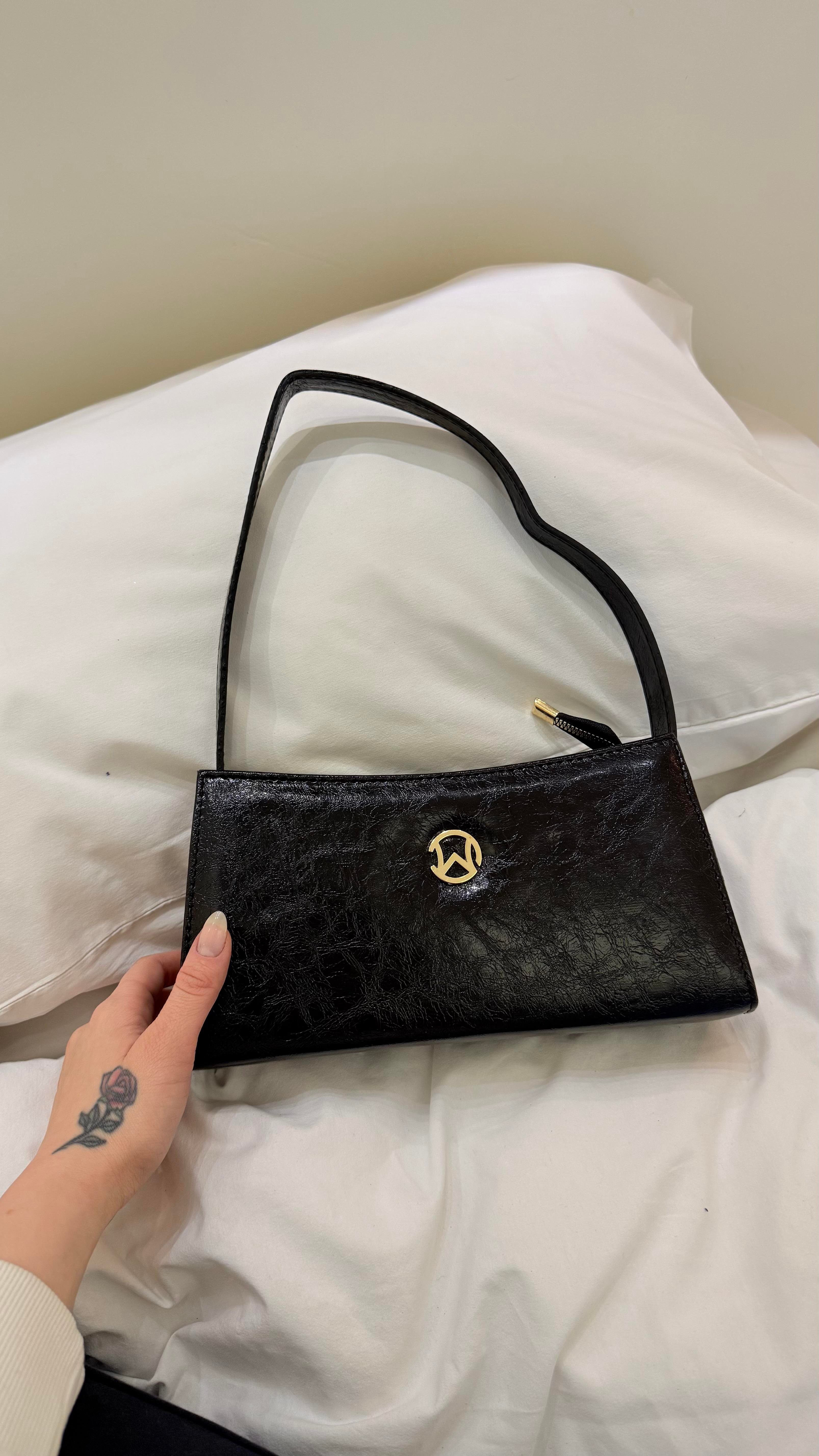 Stay Evil Deri Çanta Siyah