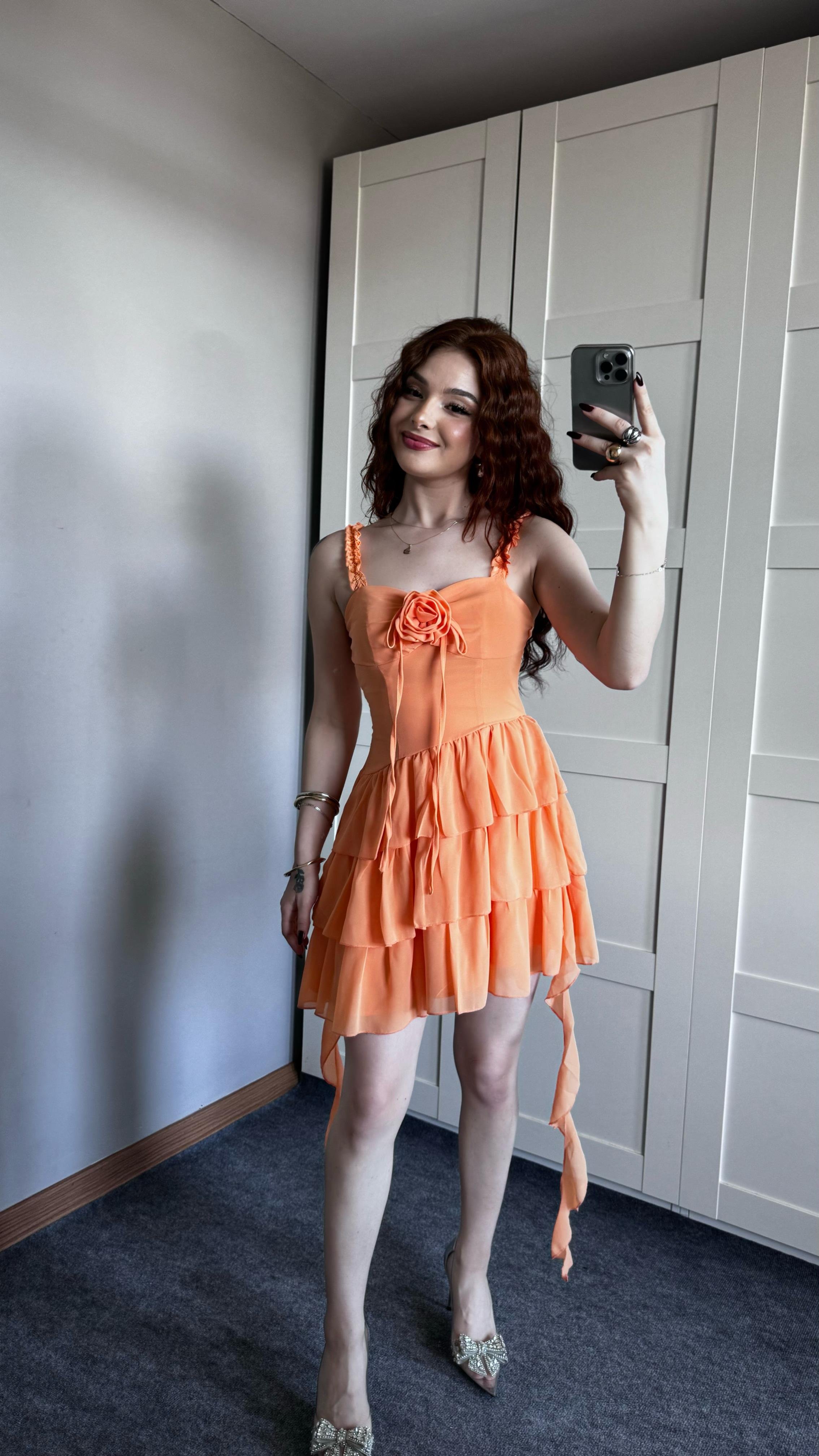 Stella Turuncu Elbise