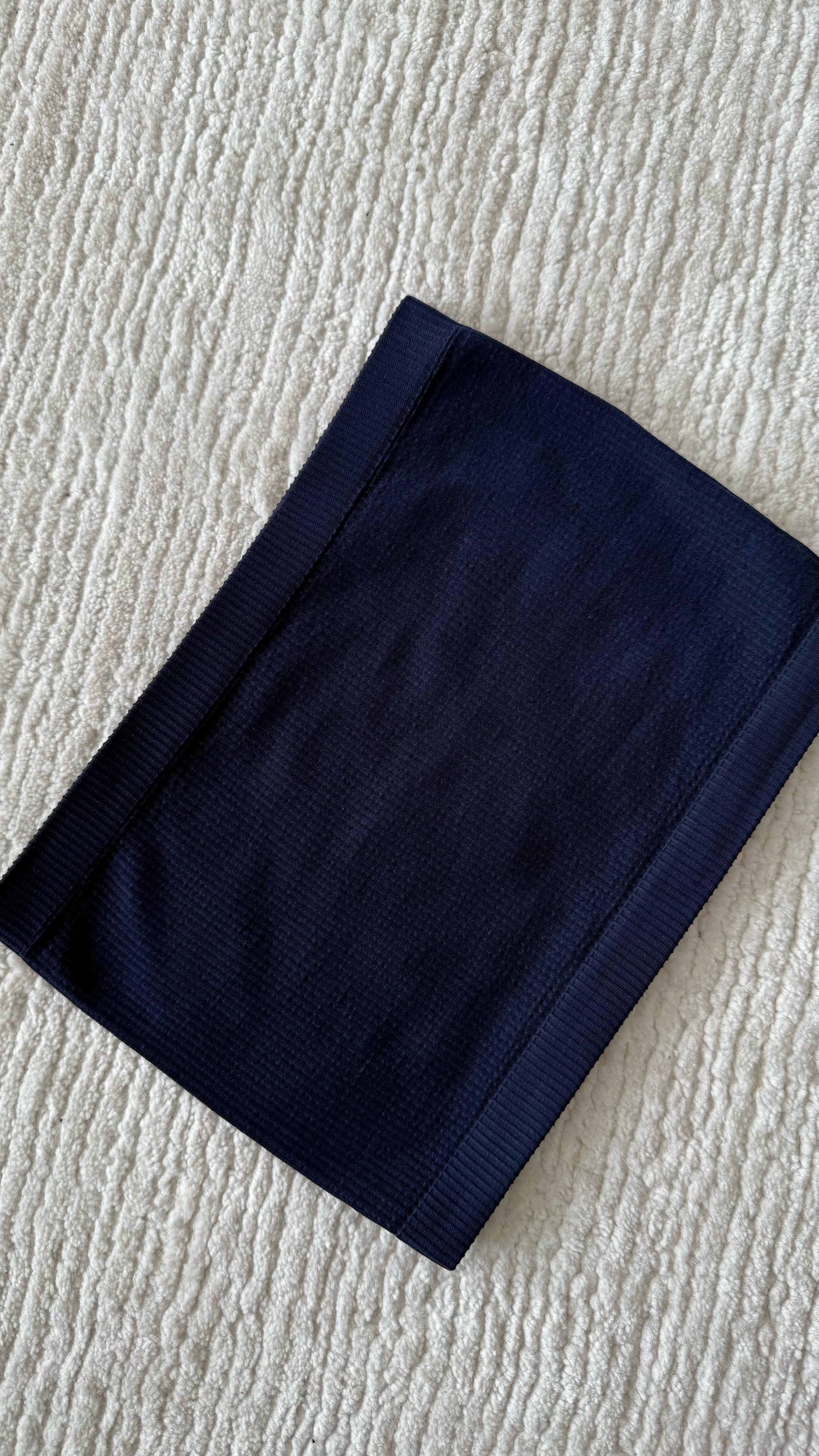 Straplez Fitilli Crop Lacivert 