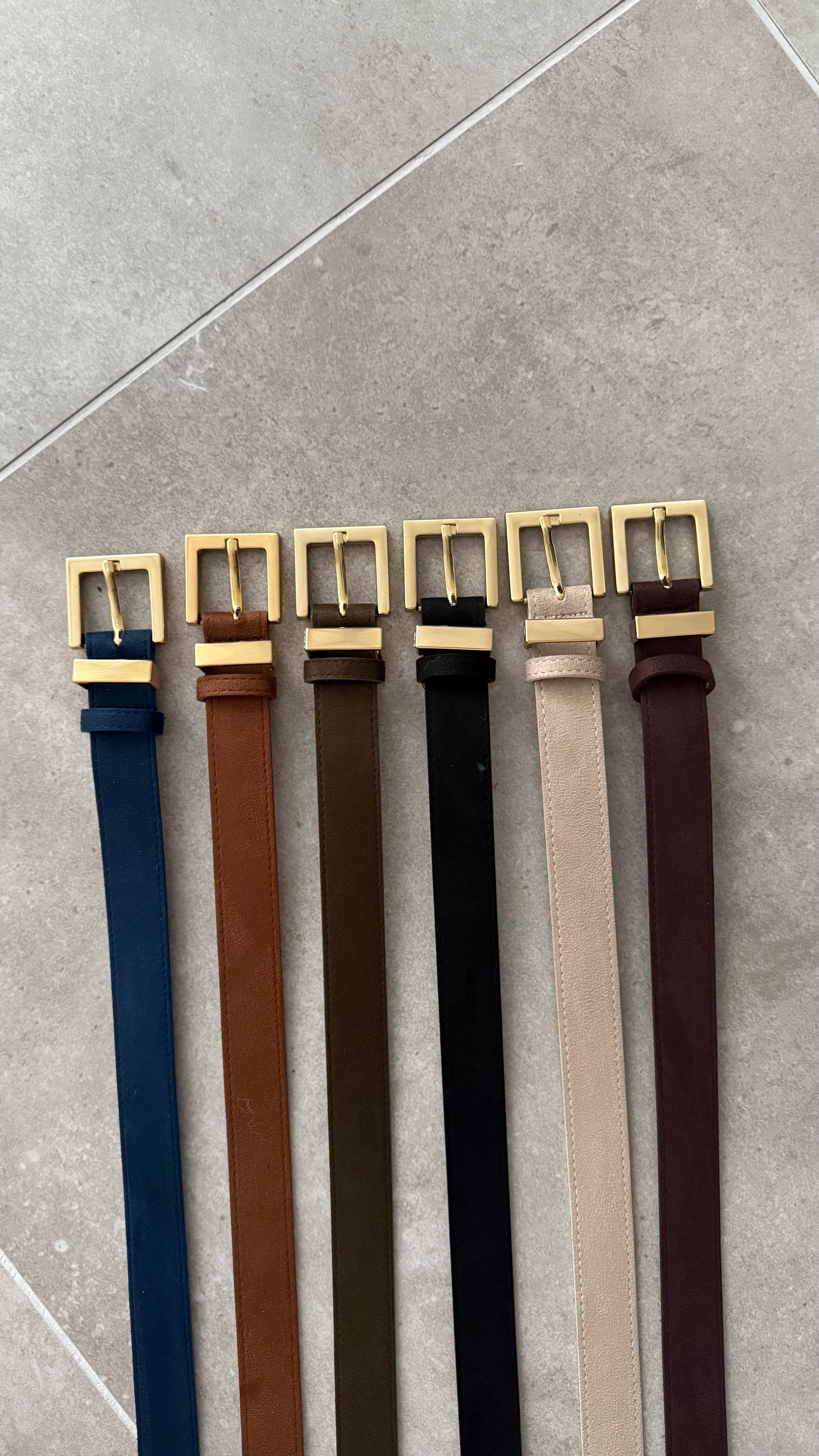 Süet Gold Kemer Yeşil