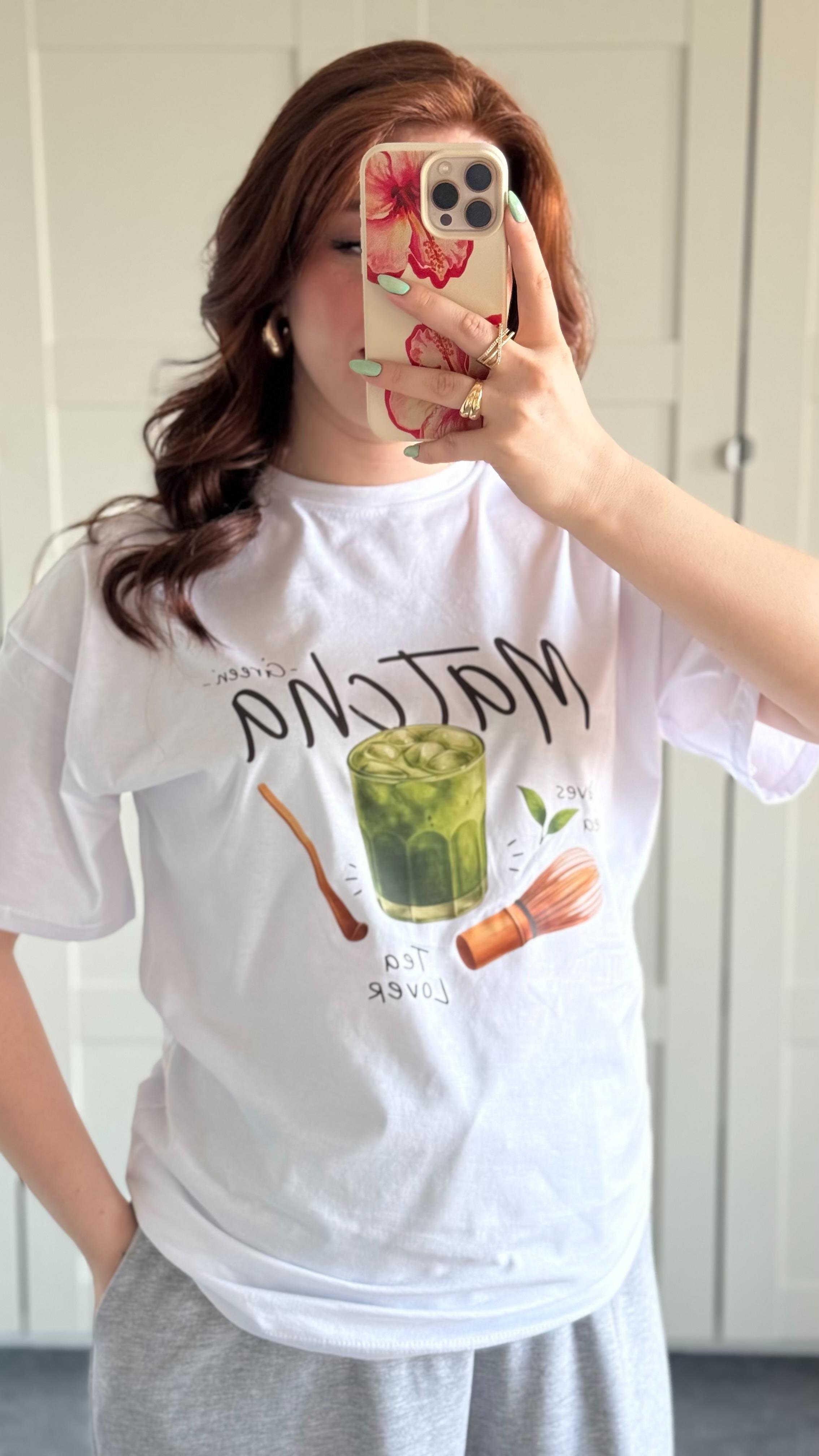 Summer Oversize Tişört Matcha