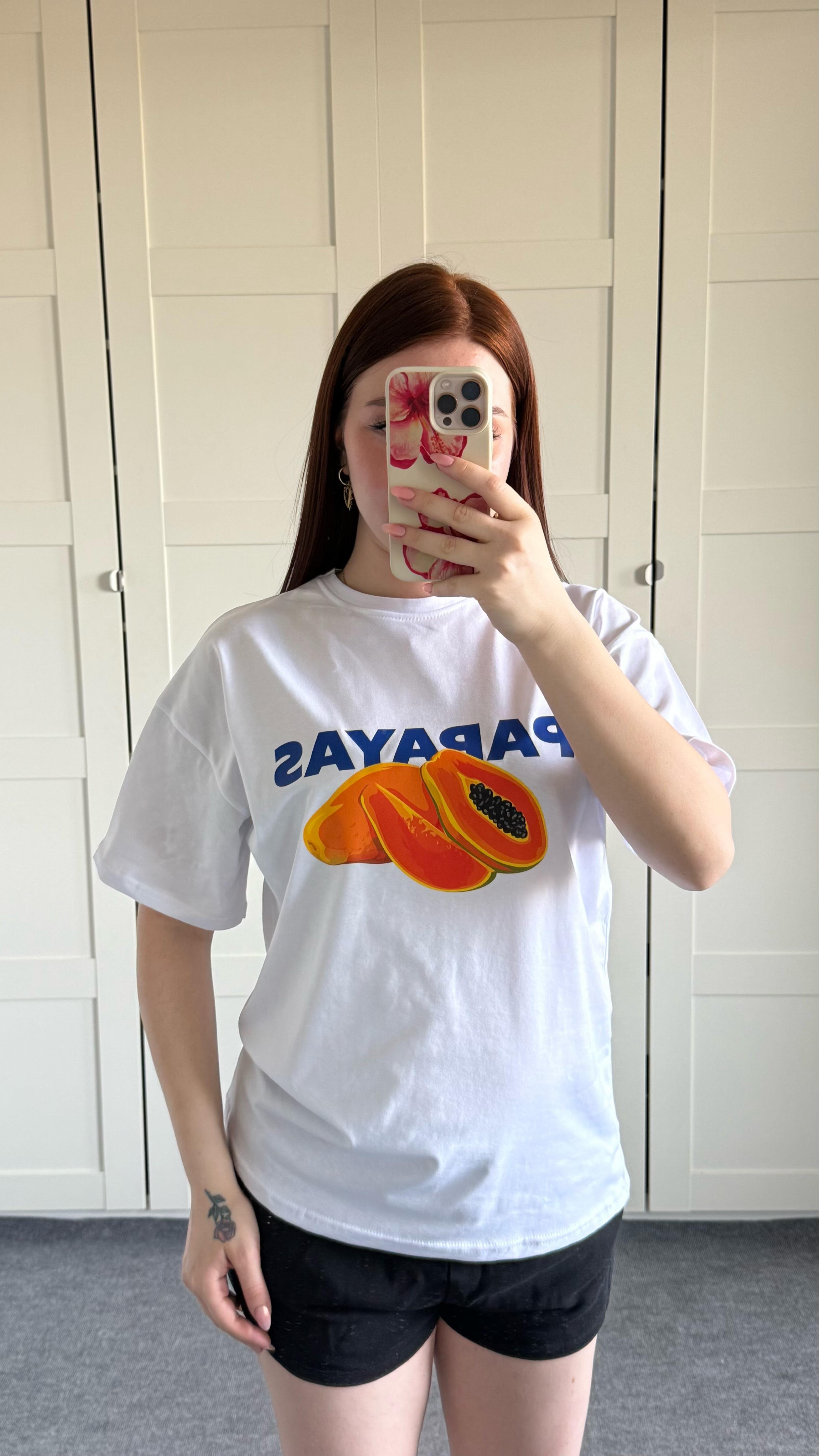 Summer Oversize Tişört Papayas