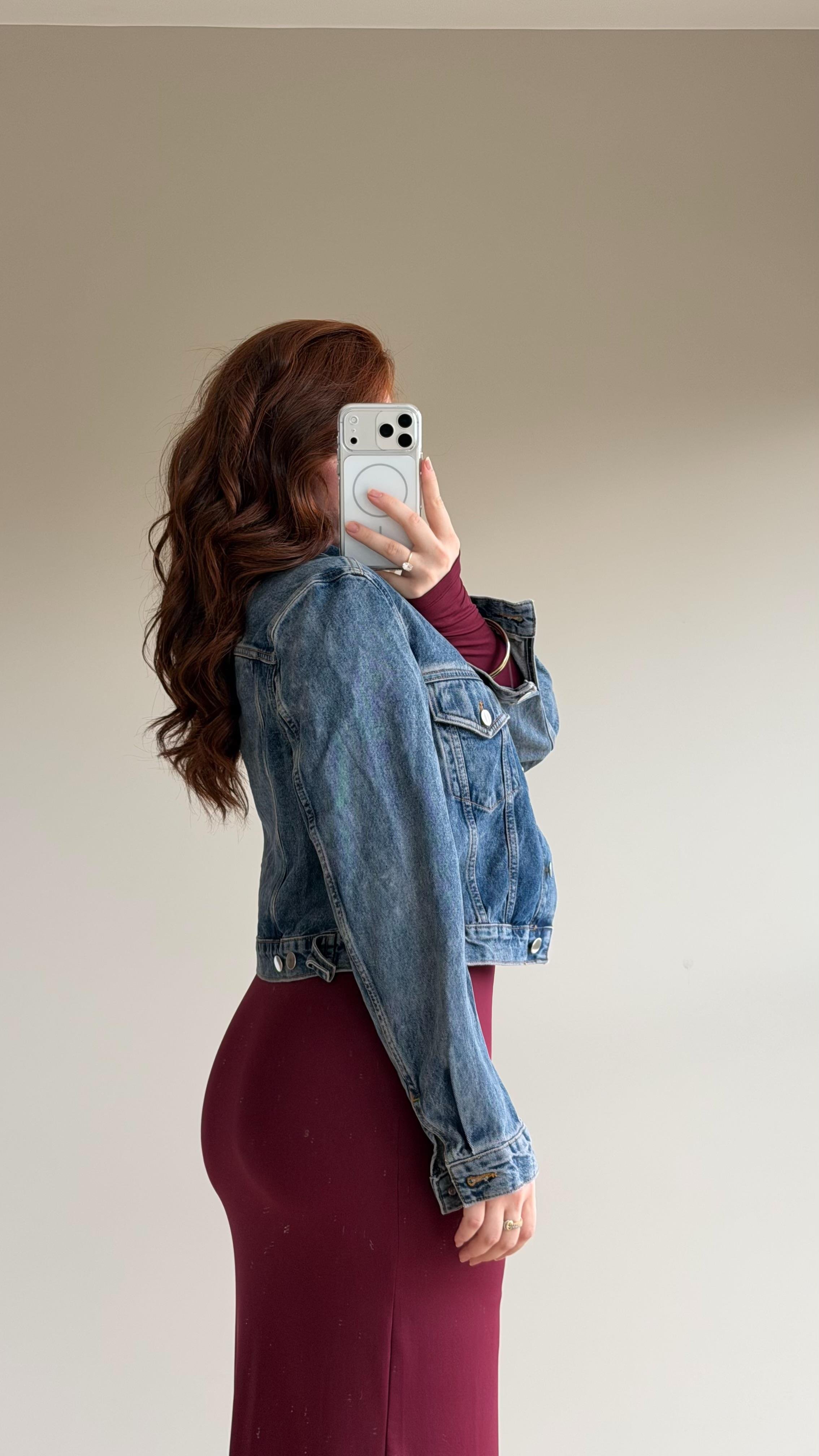 Süper Denim Crop Kot Ceket