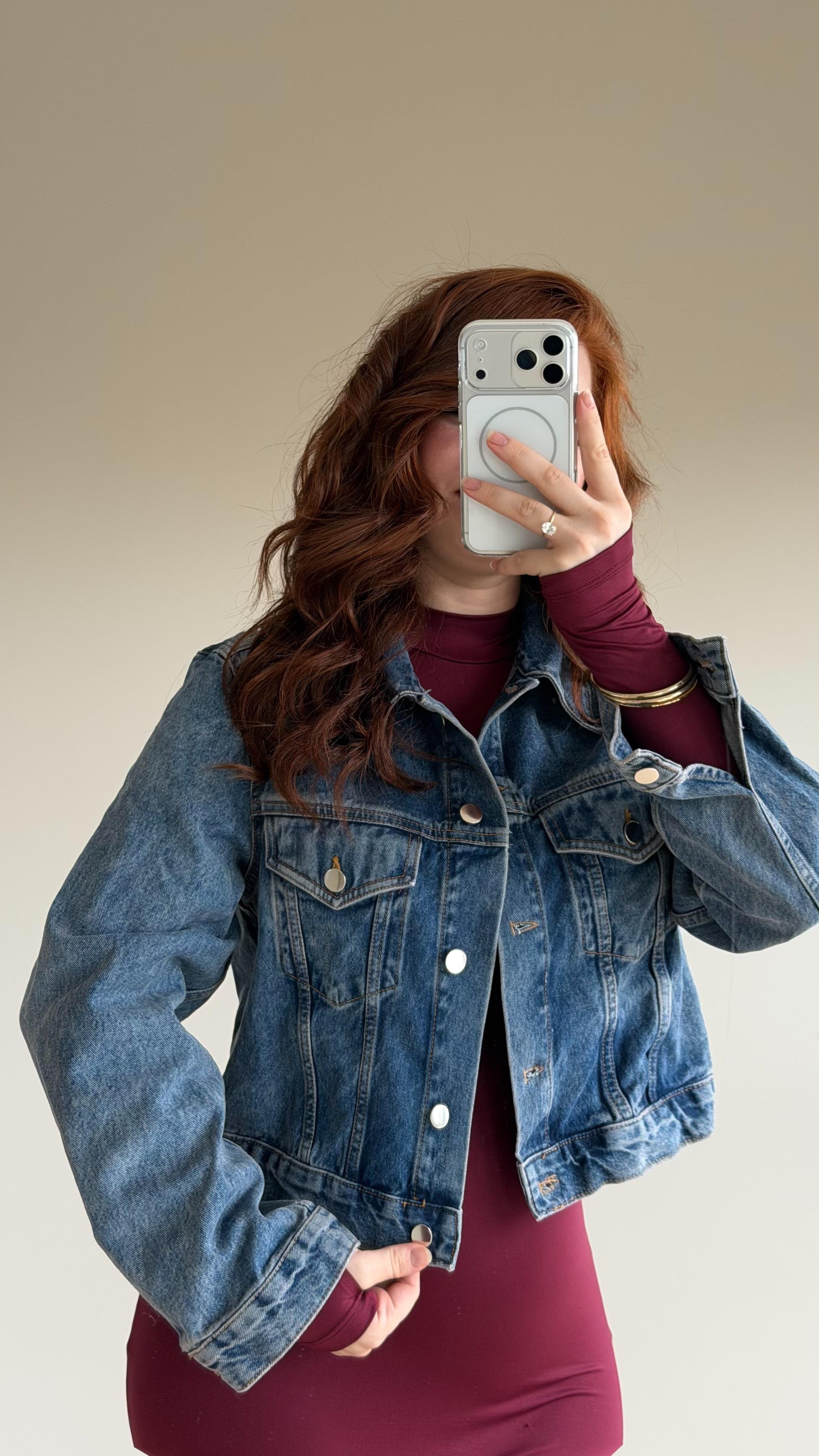 Süper Denim Crop Kot Ceket