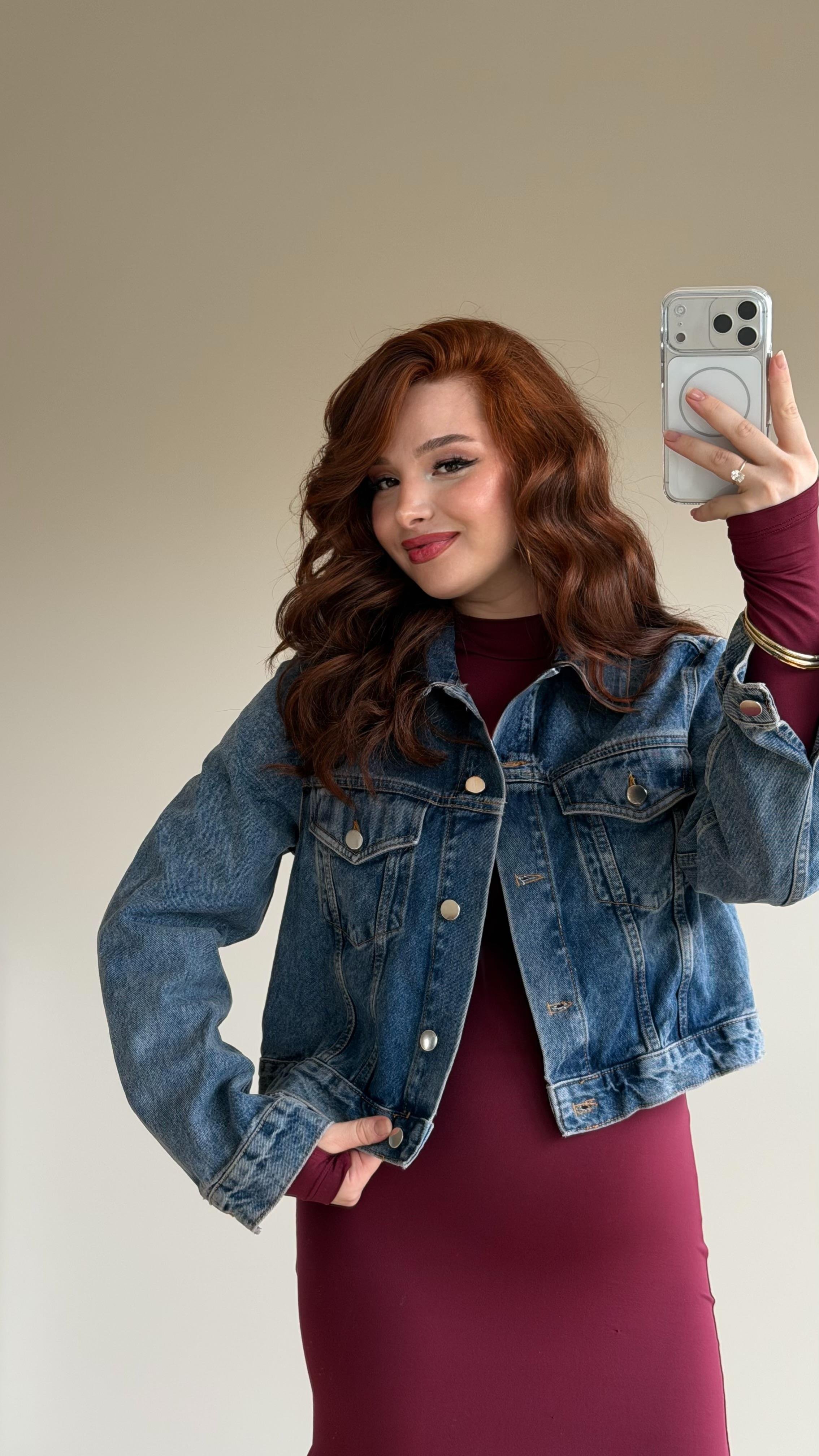 Süper Denim Crop Kot Ceket