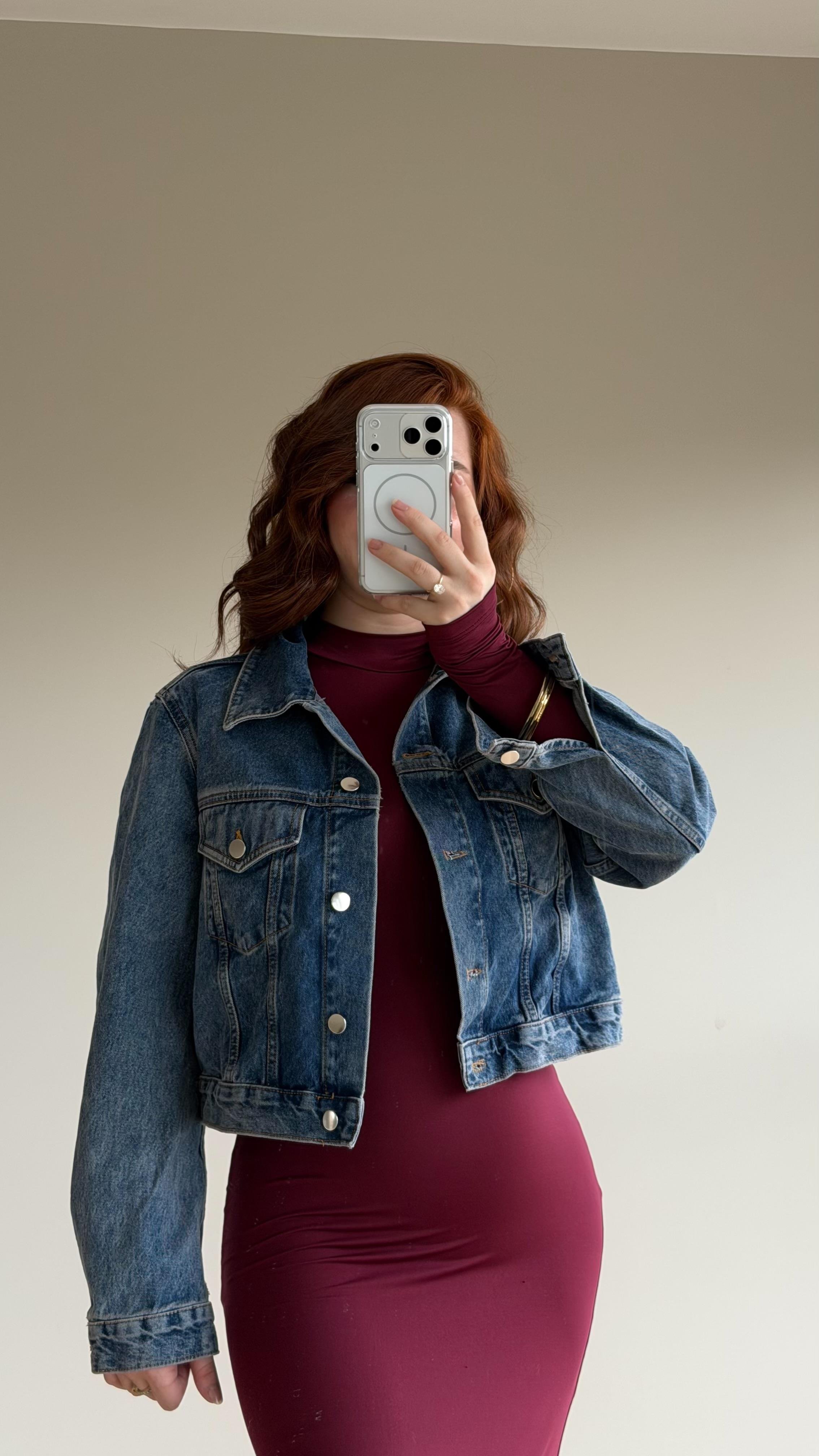 Süper Denim Crop Kot Ceket