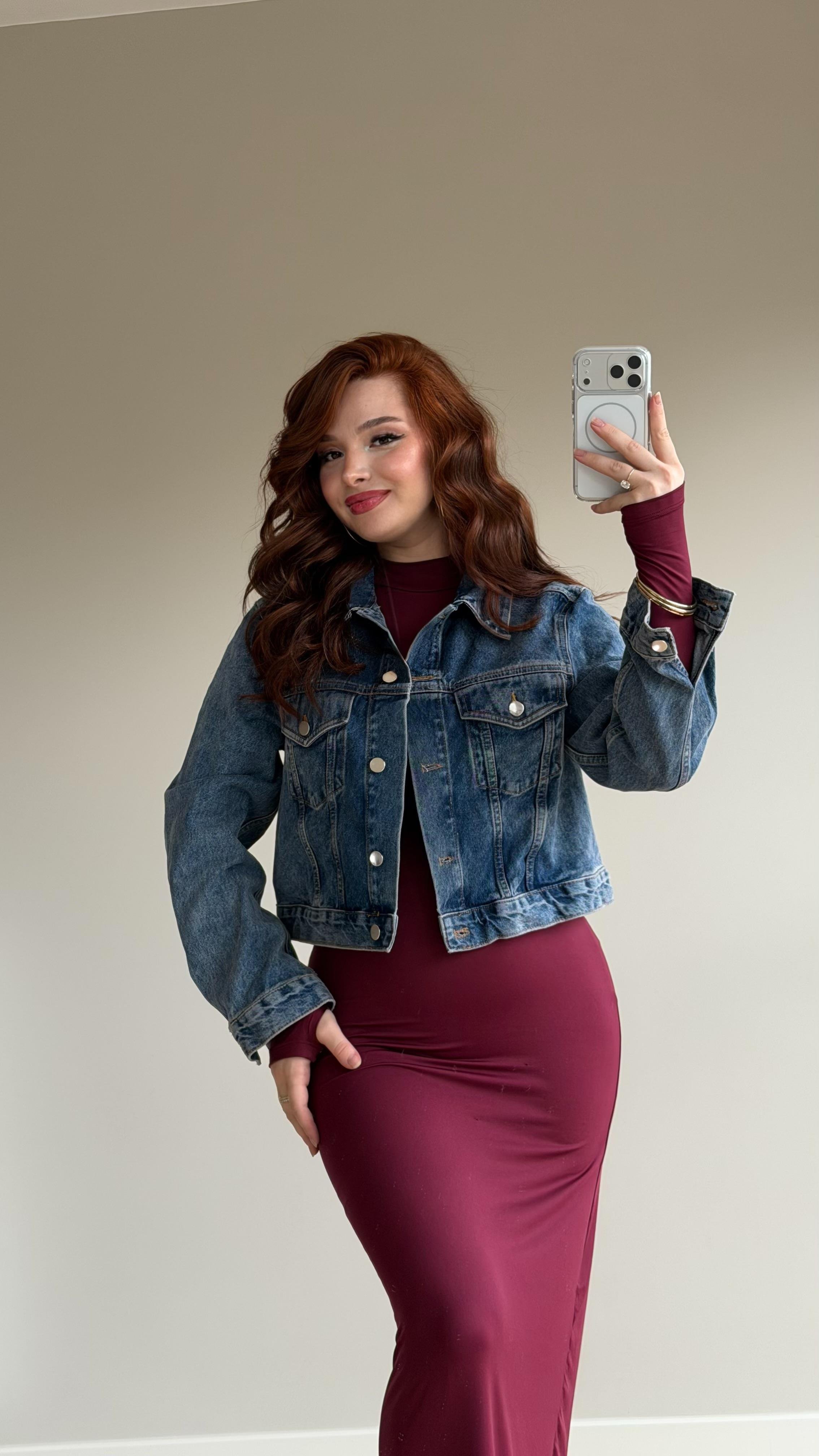 Süper Denim Crop Kot Ceket