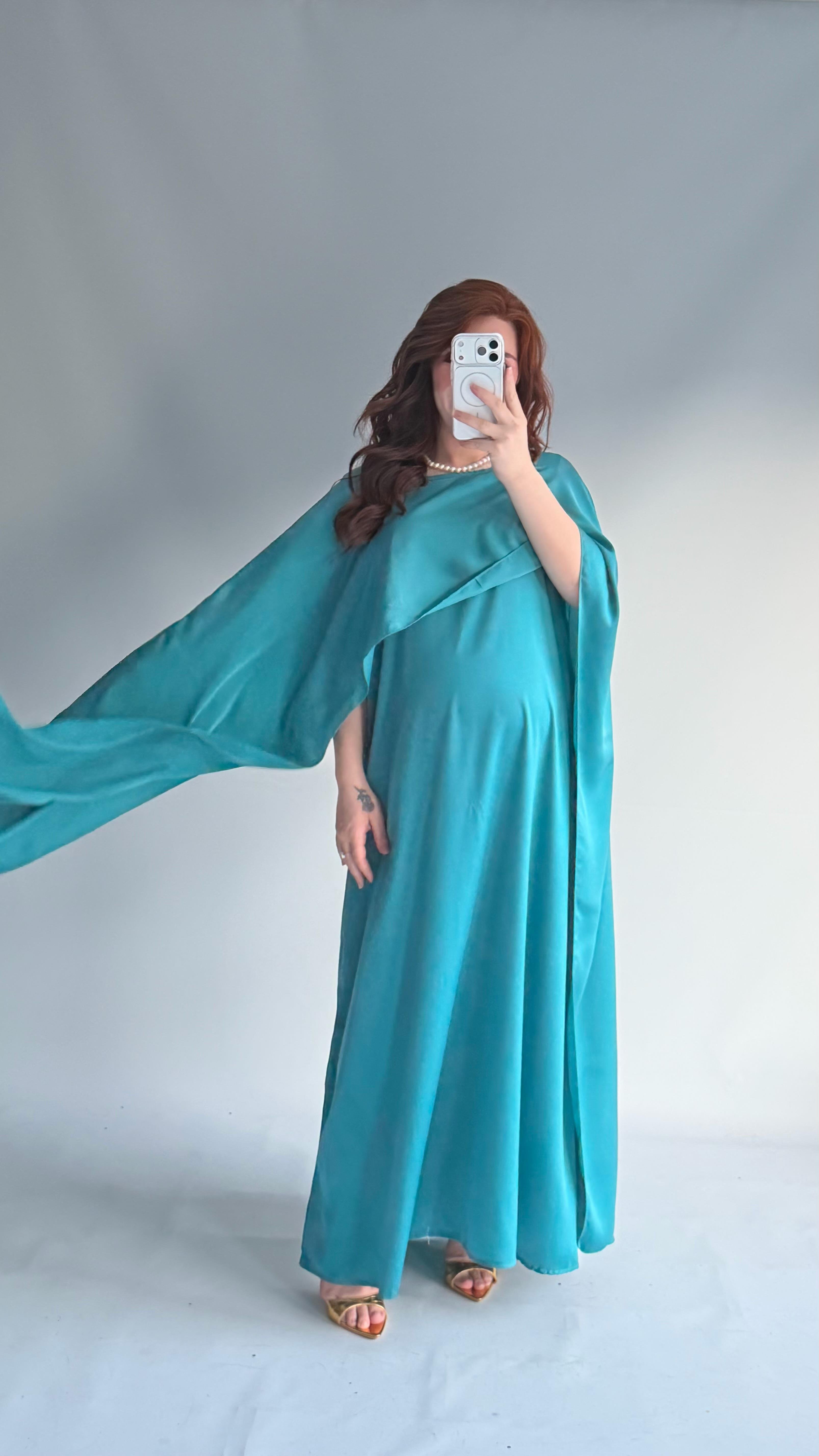 Tasarım Abaya Elbise Su Yeşili