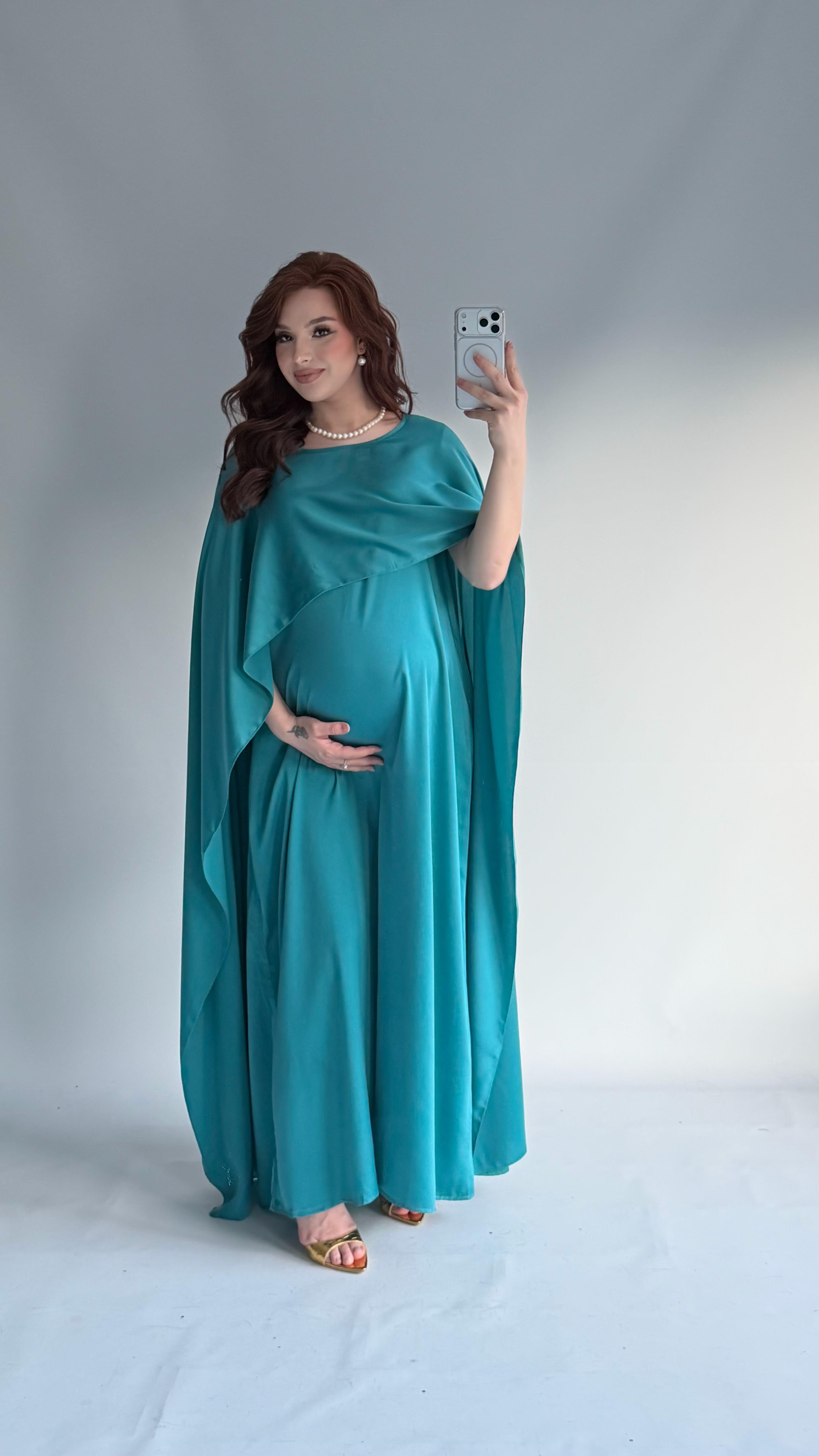 Tasarım Abaya Elbise Su Yeşili