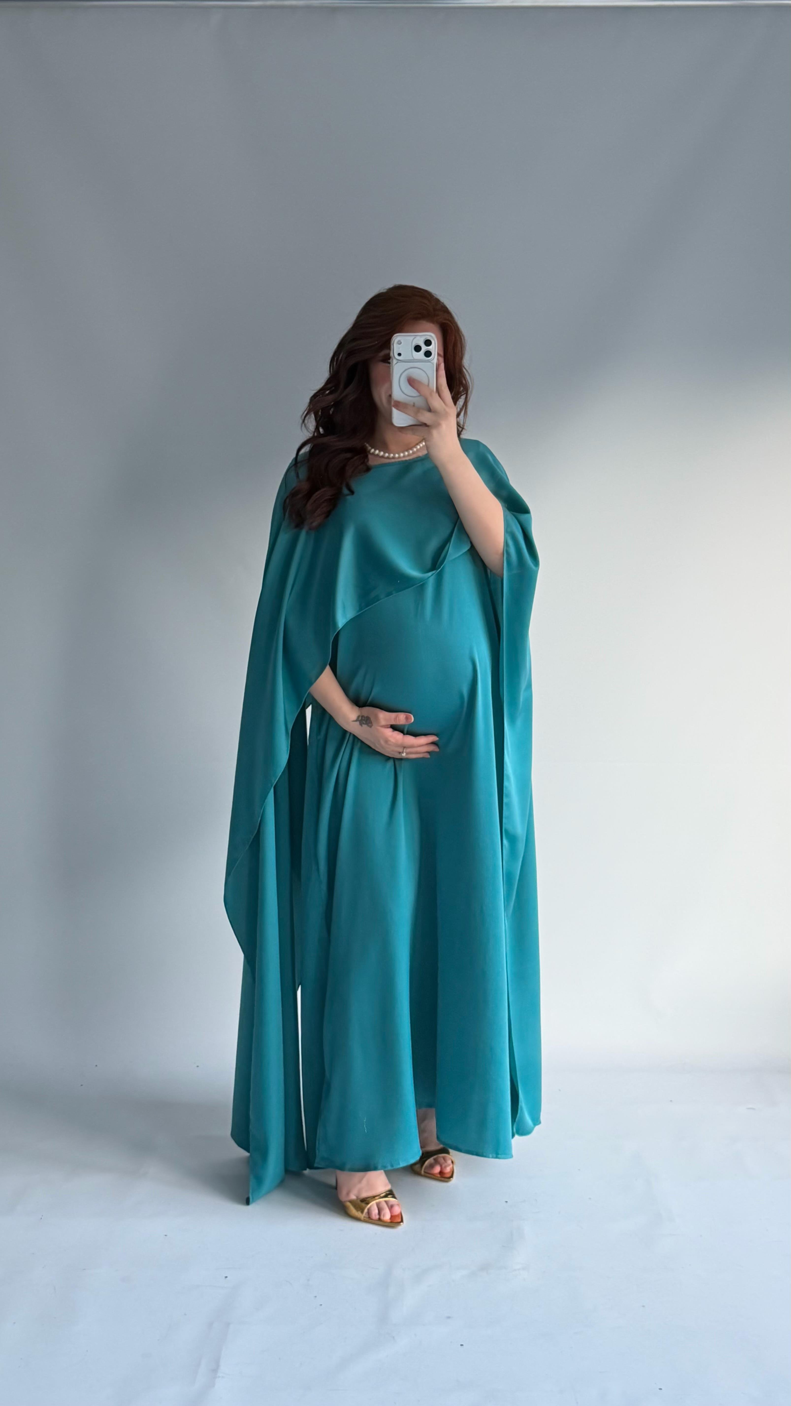 Tasarım Abaya Elbise Su Yeşili