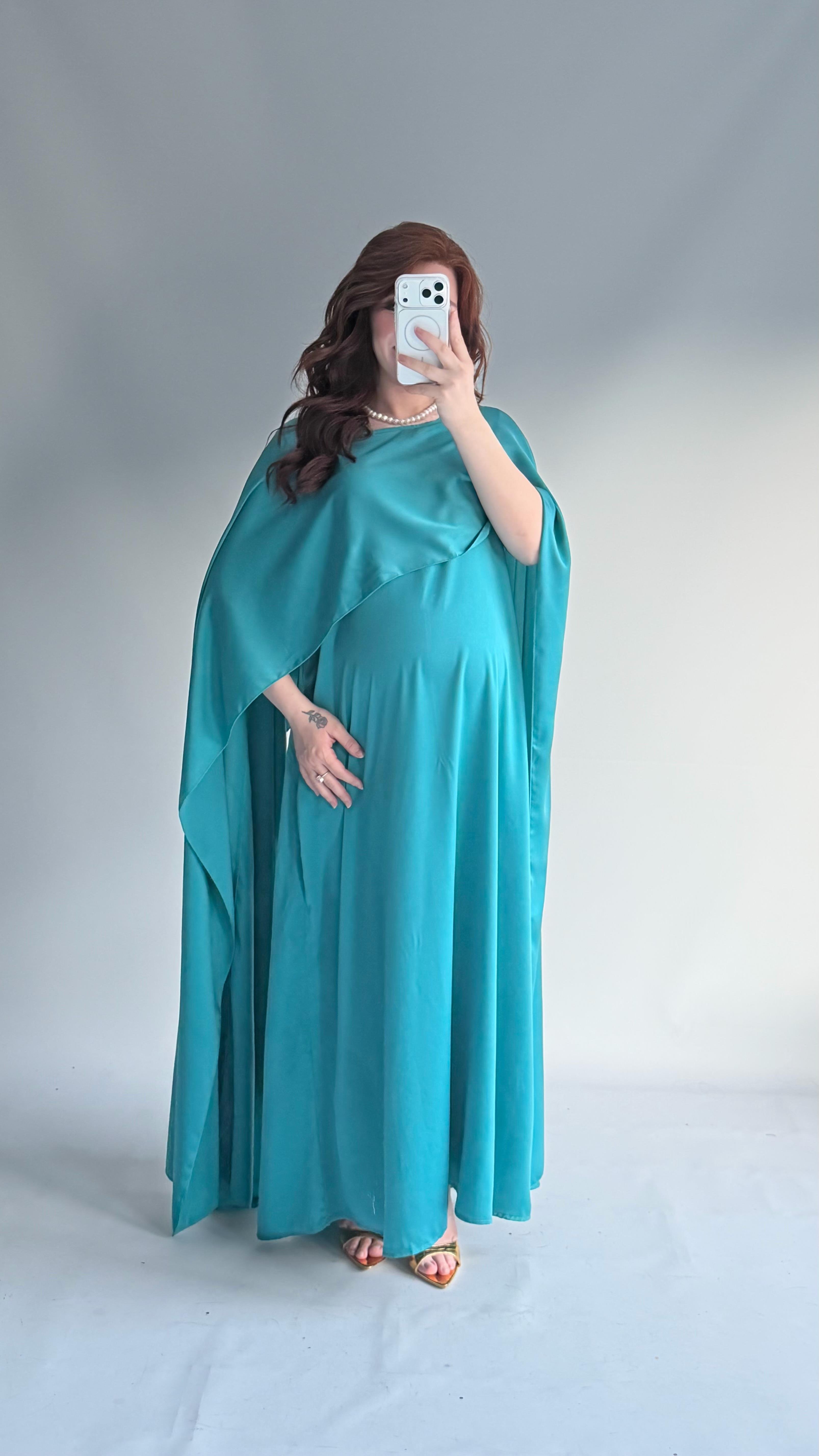 Tasarım Abaya Elbise Su Yeşili