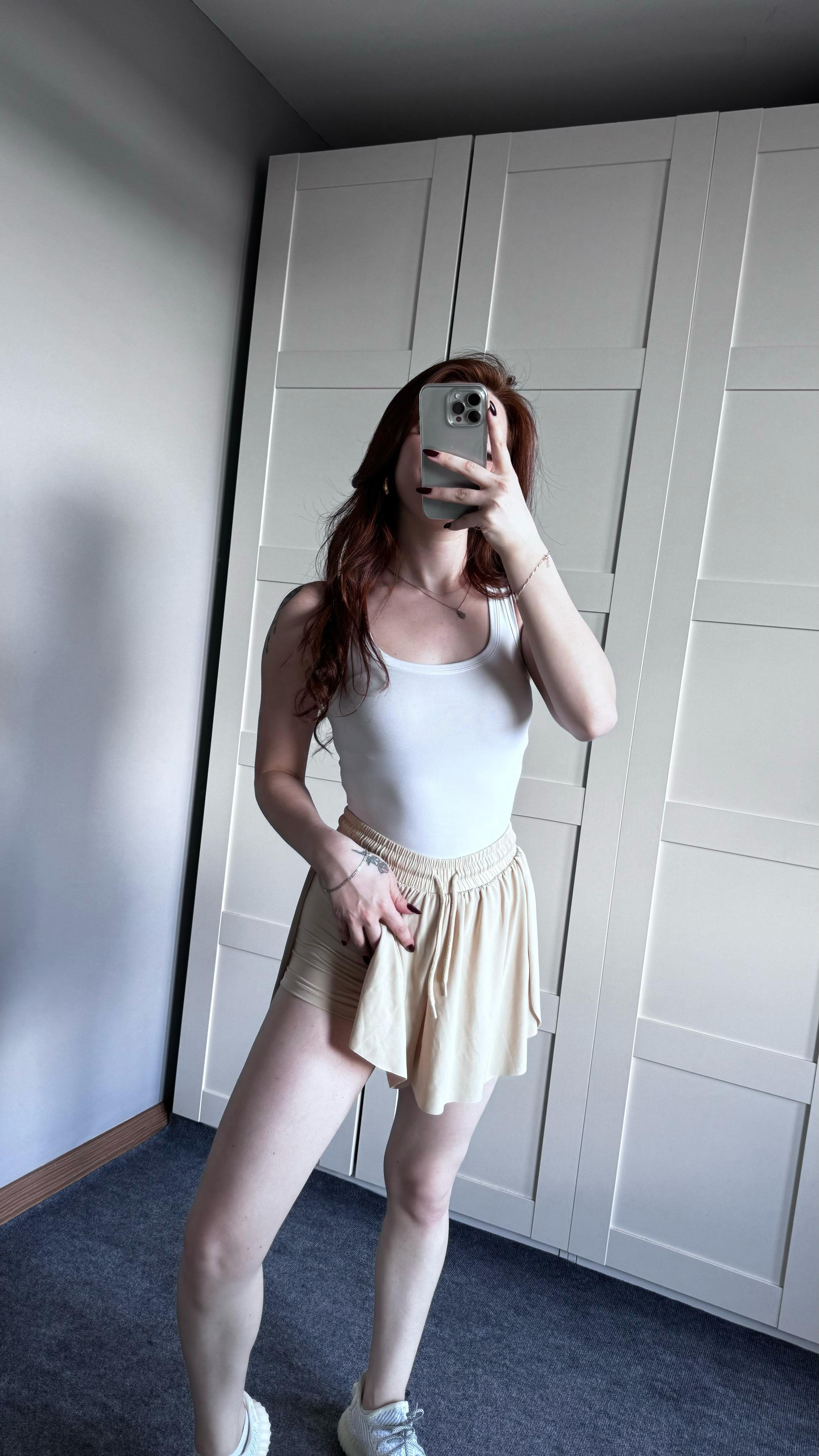 Tennis Şort Etek Bej