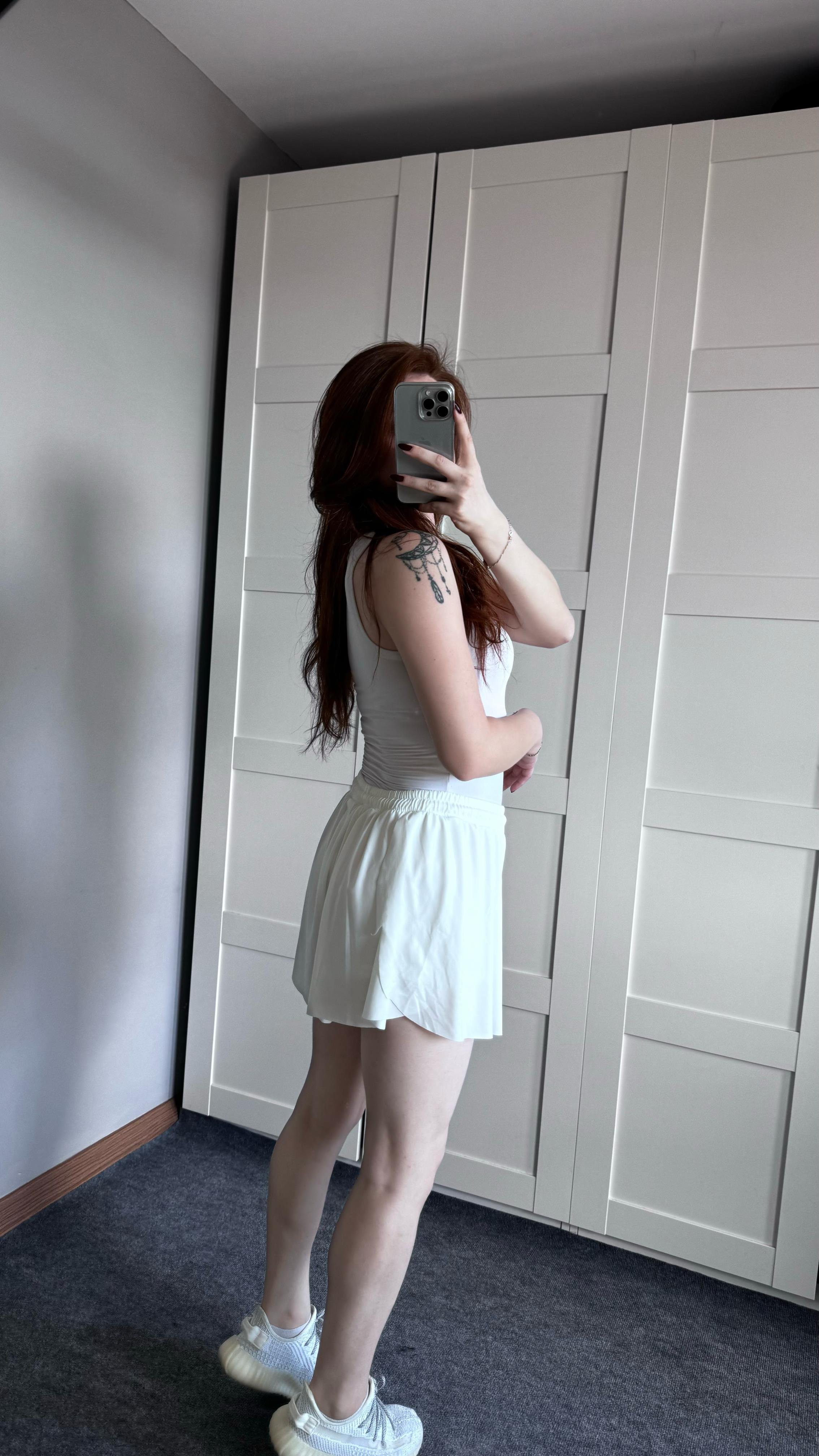 Tennis Şort Etek Beyaz