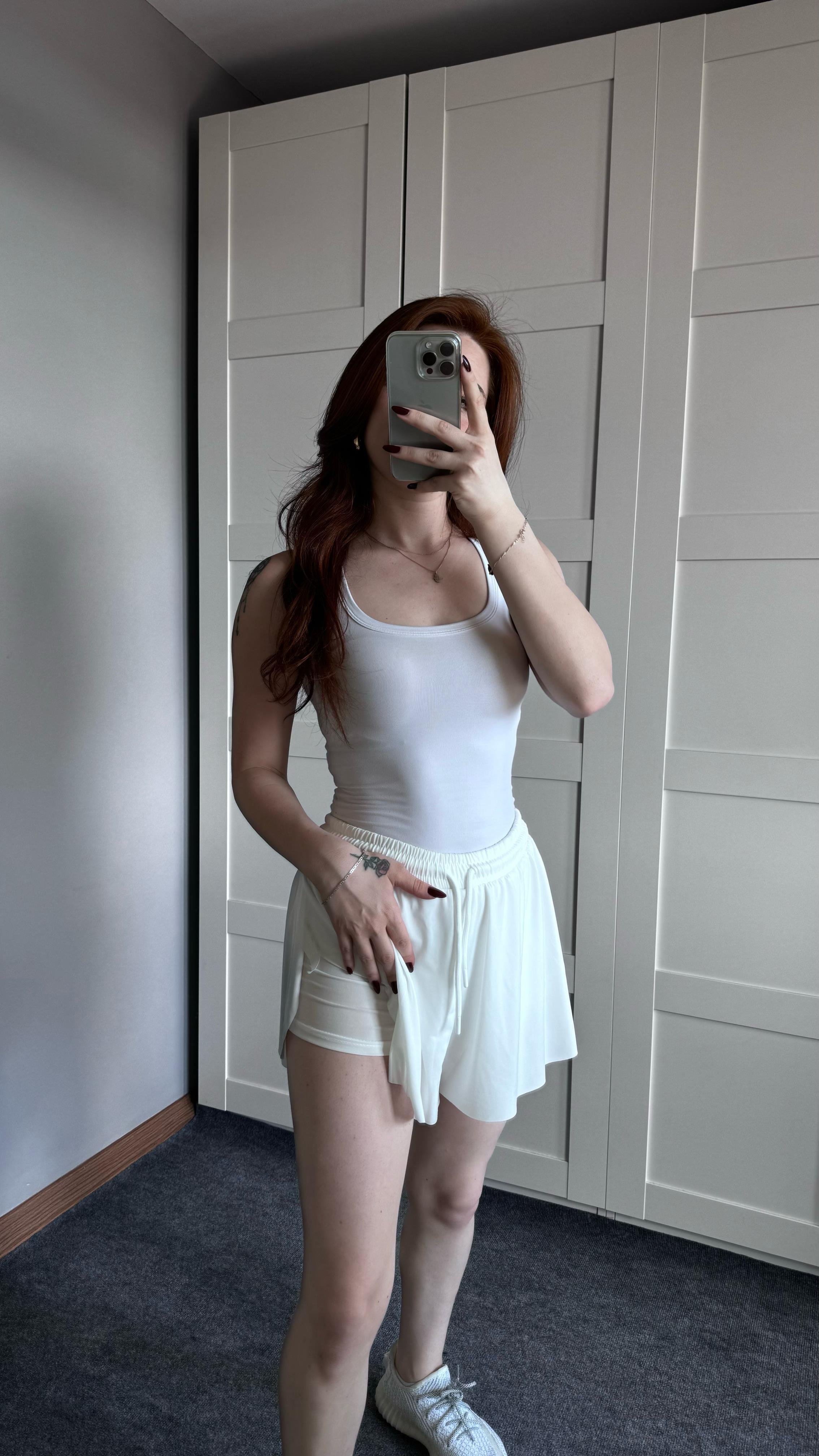 Tennis Şort Etek Beyaz
