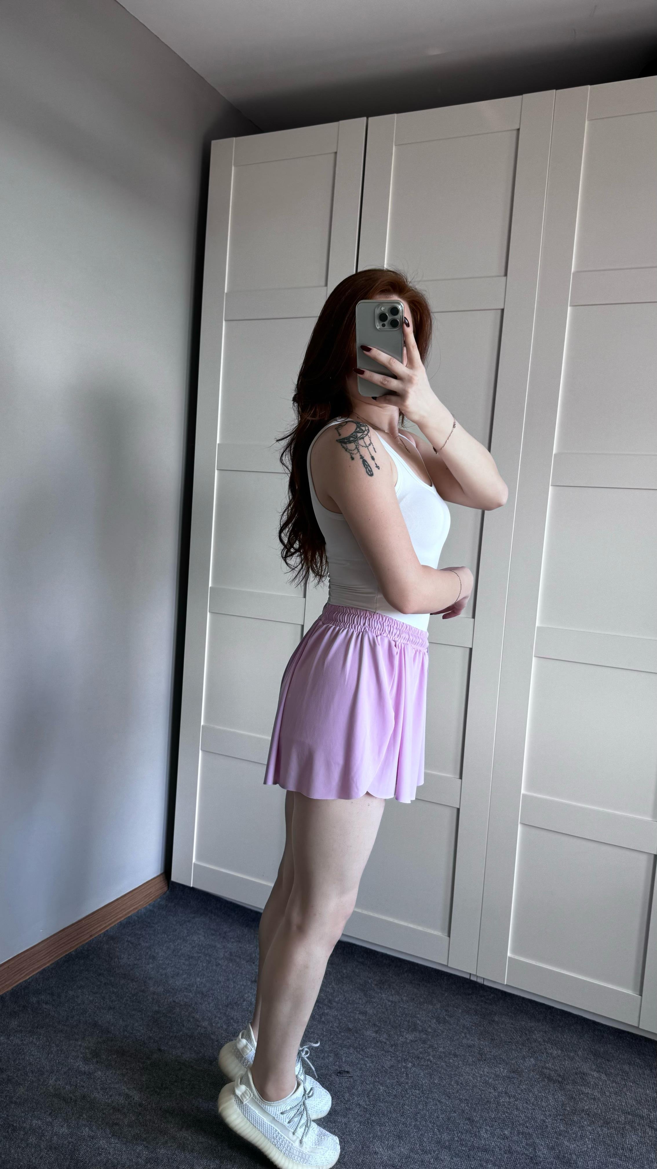 Tennis Şort Etek Lila