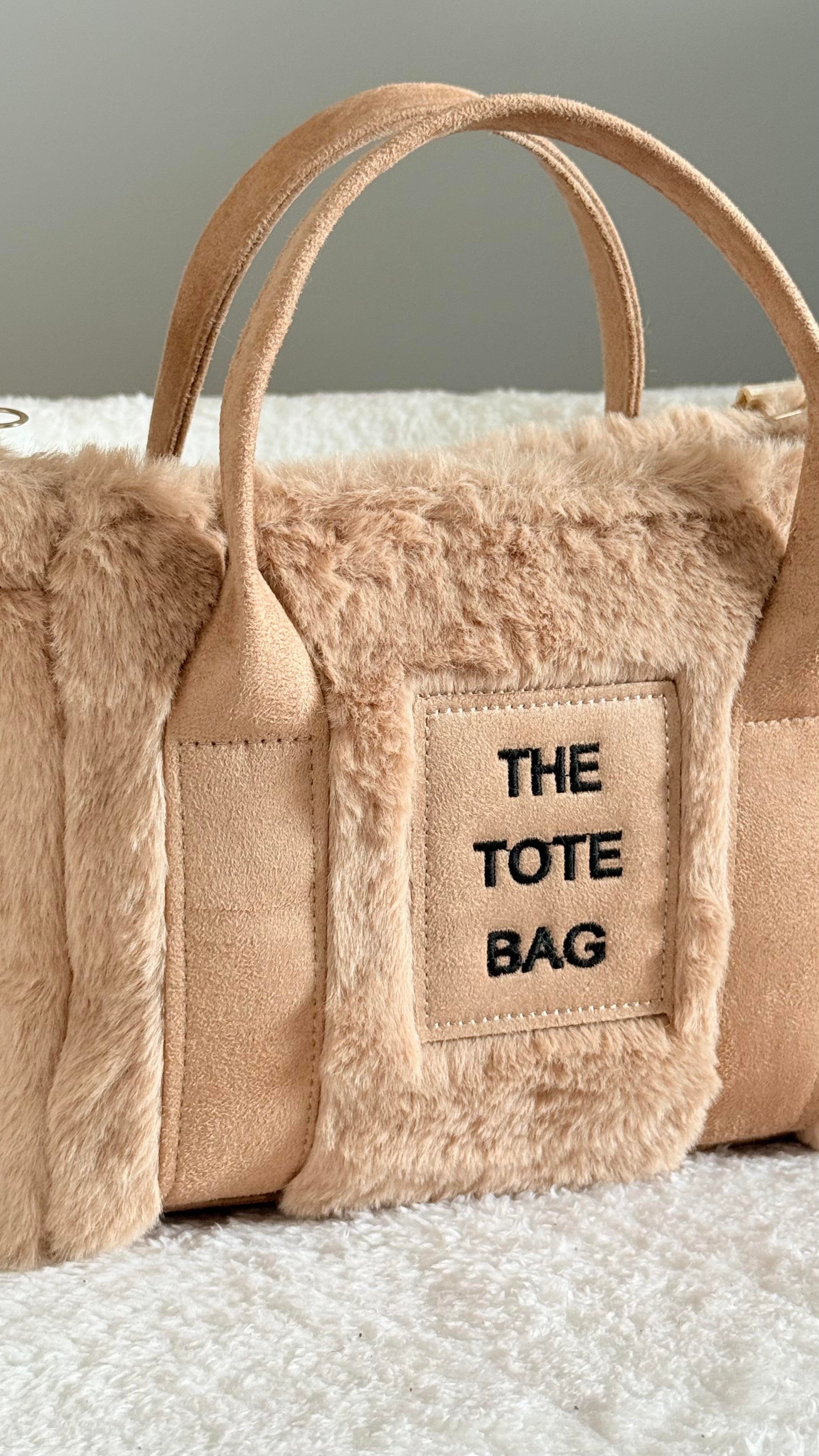 Tote Peluşlu Çanta Bej