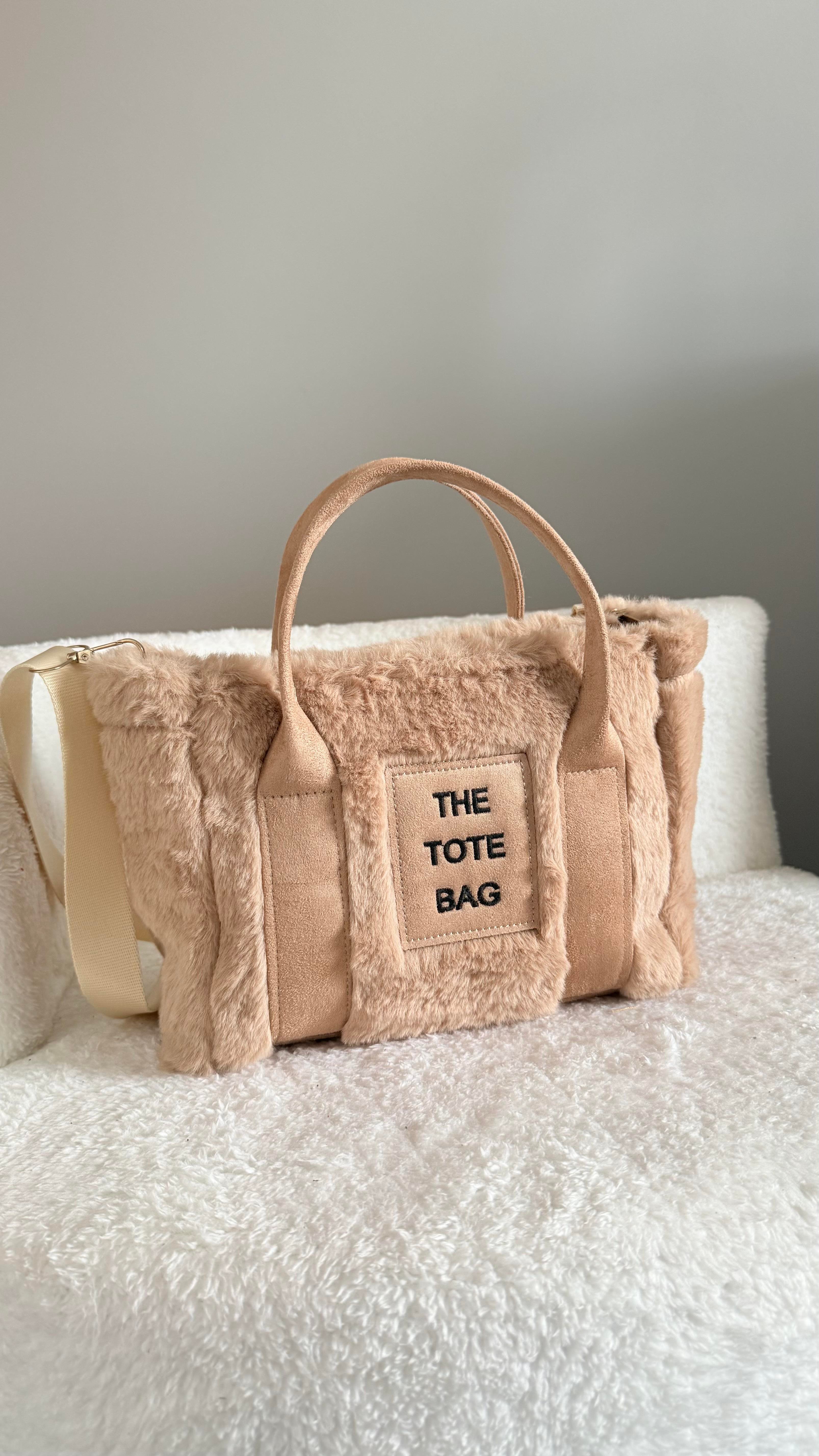 Tote Peluşlu Çanta Bej