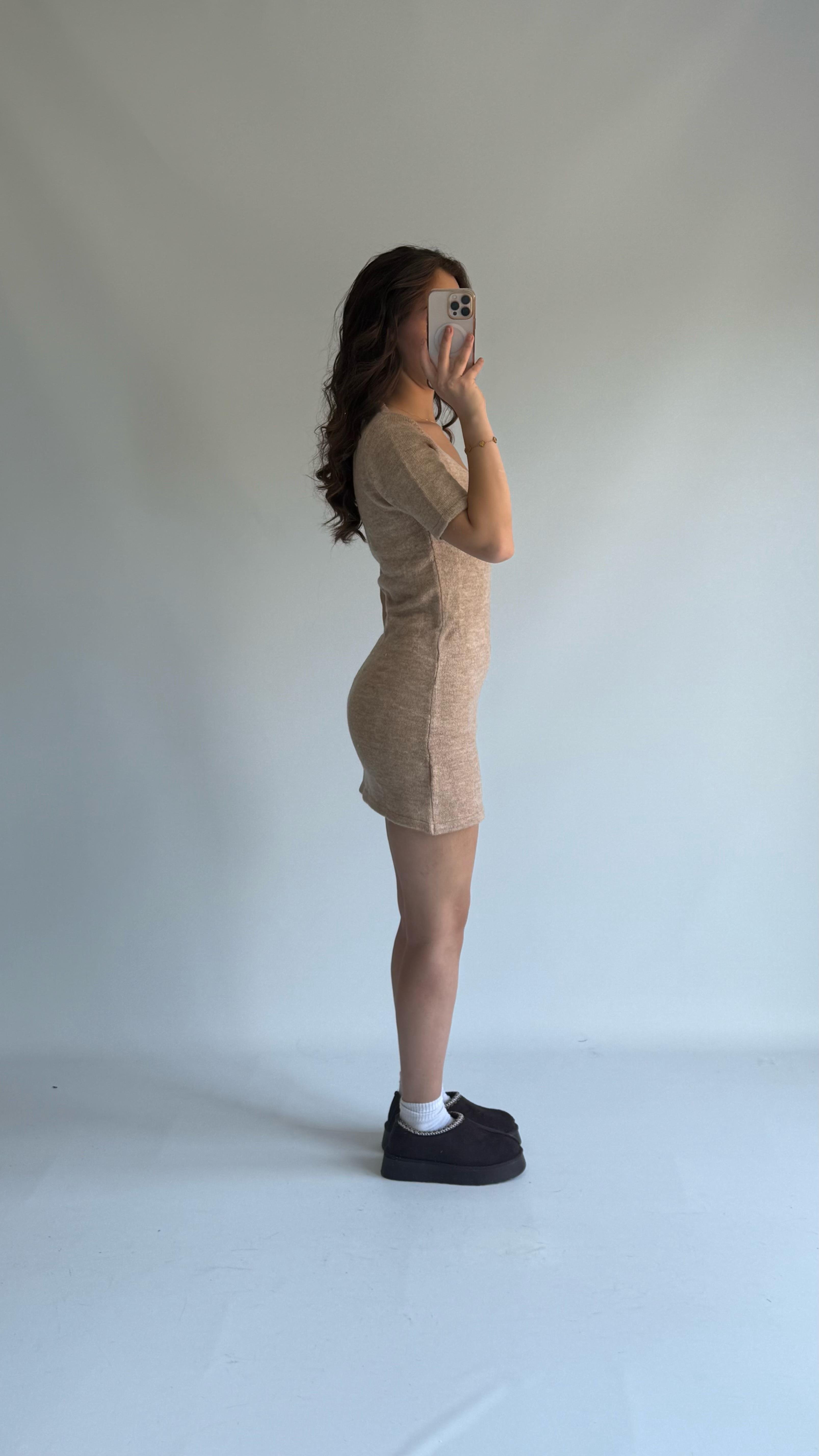 Triko Mini Takım Hırka Bej