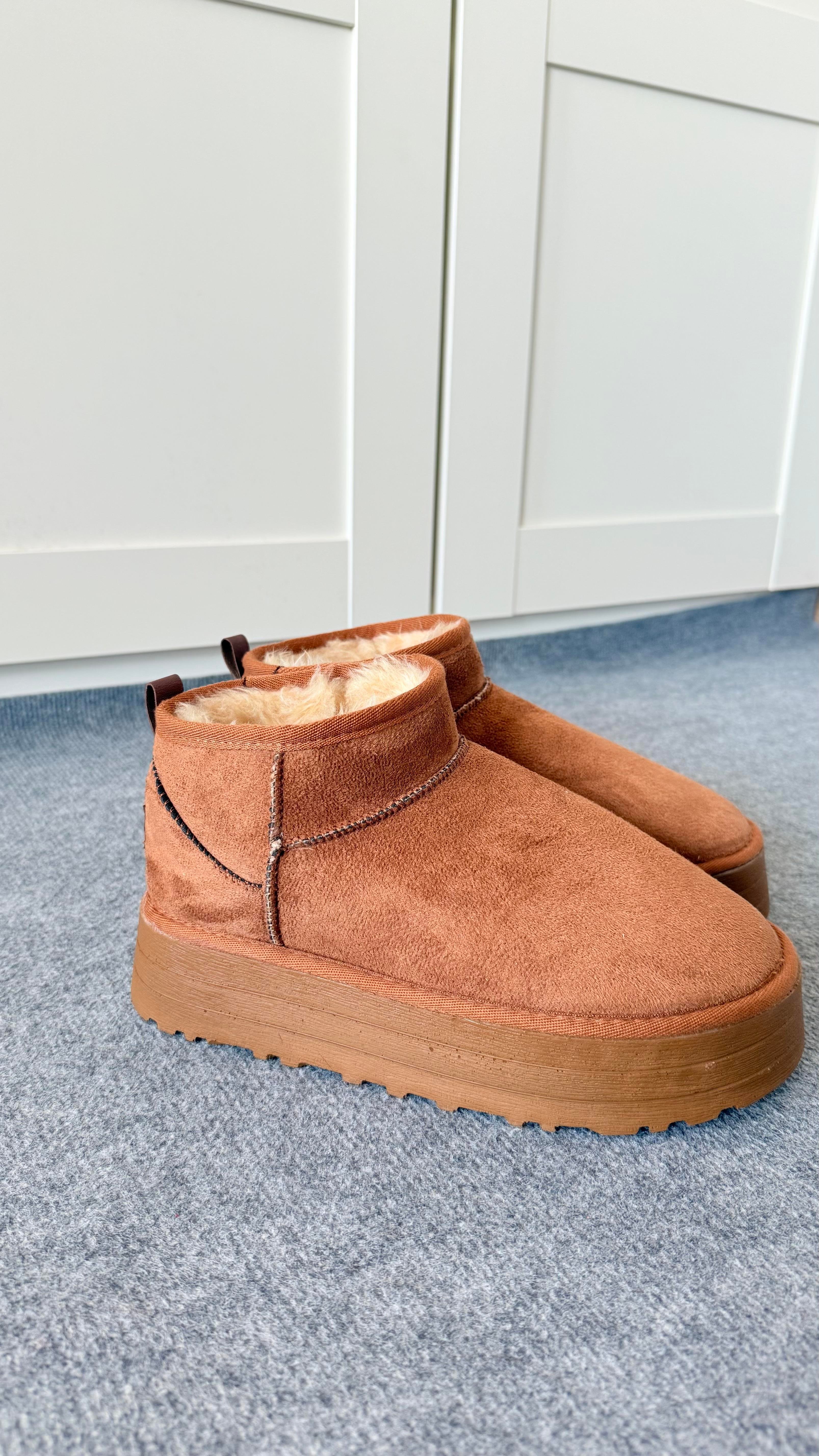 Ugg Bot Uzun Kürklü Taba